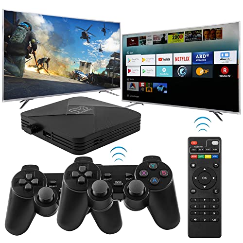 Super Console X Pro Retro Game Console - 4K HD Output, 40+ Emulators, 64GB Built-in with 32,000 Classic Games, Dual Wireless Gamepad - Perfect for Family Game Nights & Nostalgic Gaming (Gift for Adults & Kids)