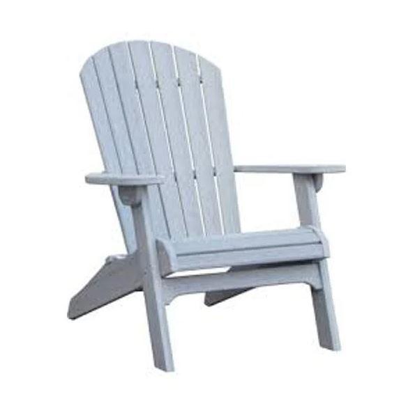 A&L Furniture Poly Fanback Adirondack Chair - Durable Outdoor Patio Furniture for Garden, Poolside & Backyard Relaxation