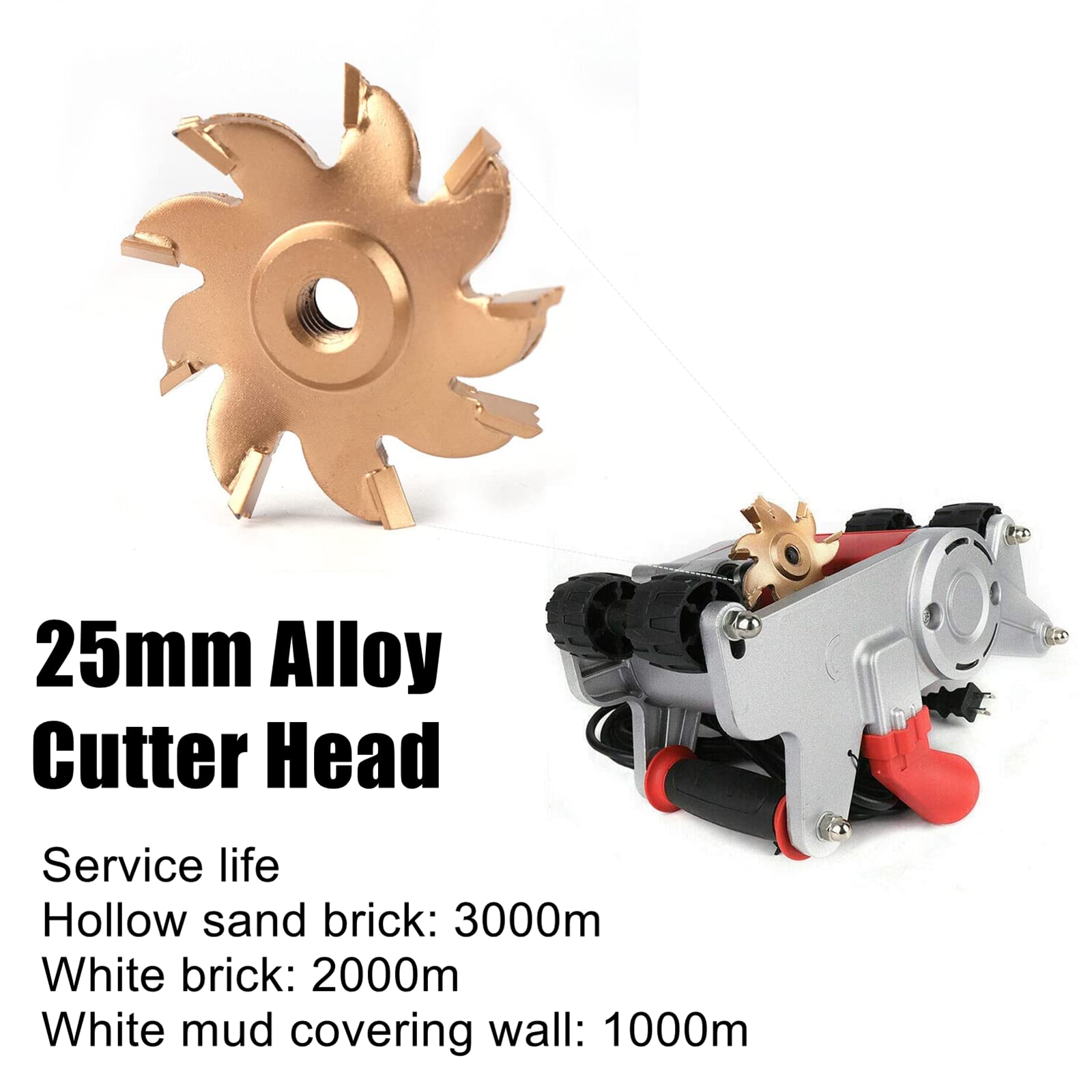DYRABREST 1100W Electric Wall Chaser - Adjustable Grooving Depth 15-30mm, 25mm Slot Width, 1600r/min Speed - Perfect for Brick, Concrete & Tile Cutting - Ideal for Home Renovation, Construction & DIY Projects