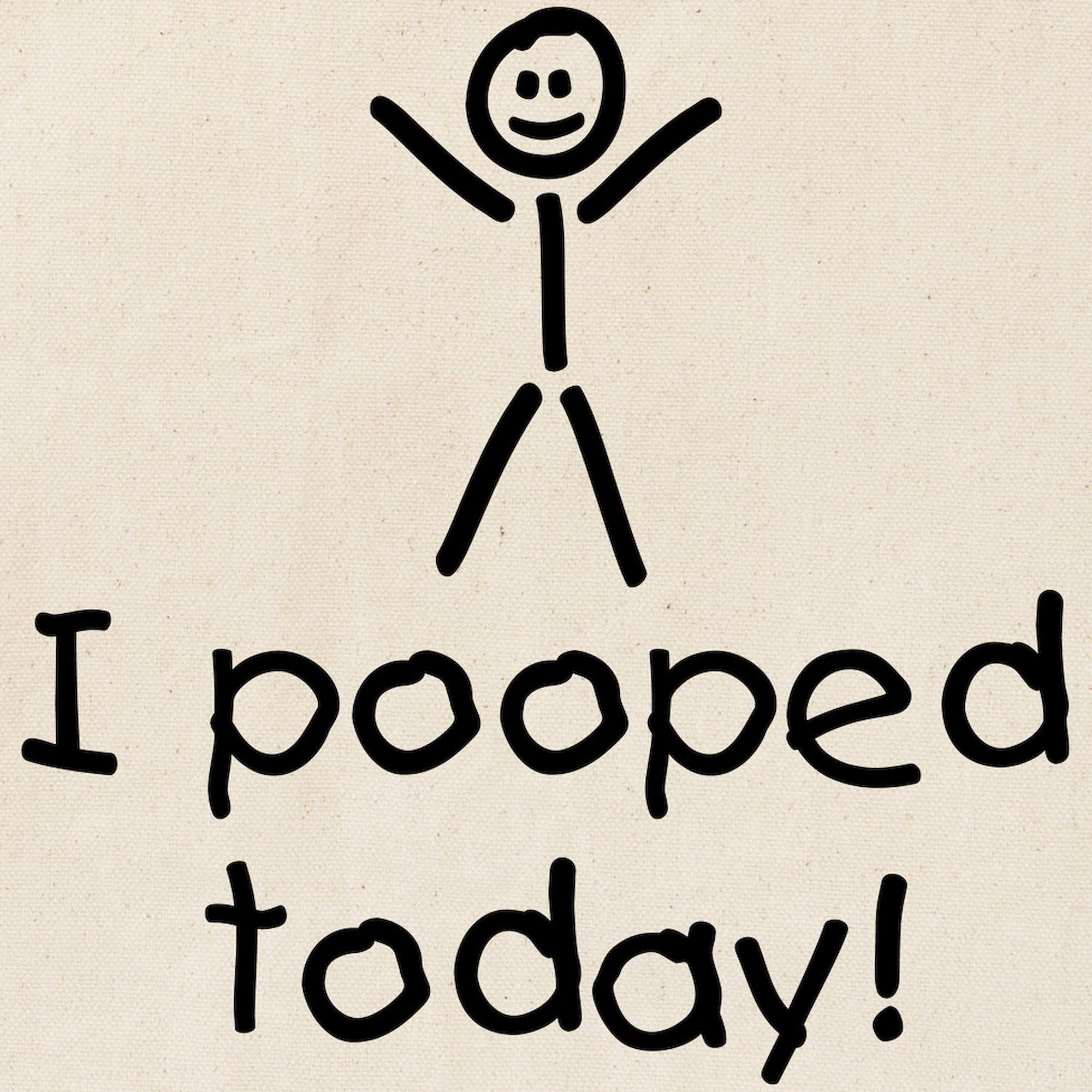 Funny 'I Pooped Today' Natural Canvas Tote Bag - Reusable Grocery Shopping Bag for Humor Lovers | Perfect for Grocery Trips, Beach Days & Gag Gifts