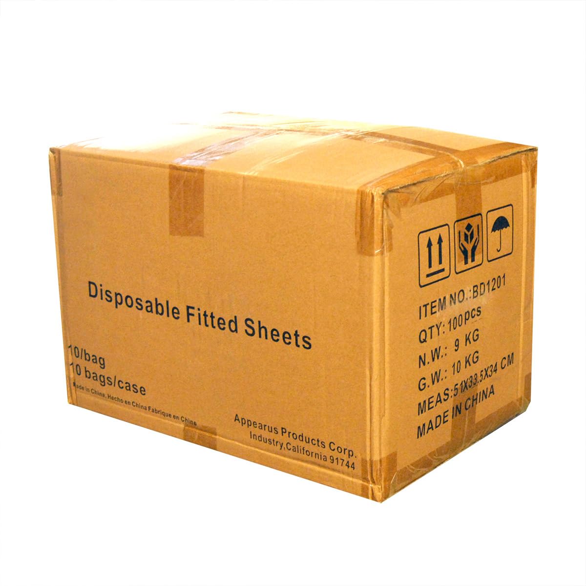 Appearus 76x36x6 Inch Disposable Fitted Sheet Covers for Massage Tables & Facial Beds - 100 Pack - Hygienic Protection for Spas, Salons & Medical Clinics