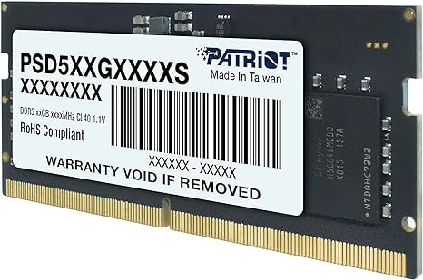 Patriot Signature DDR5 RAM 32GB (1x32GB) 5600MHz CL46 SODIMM Laptop Memory Module - High Performance Notebook Upgrade for Gaming, Content Creation & Multitasking