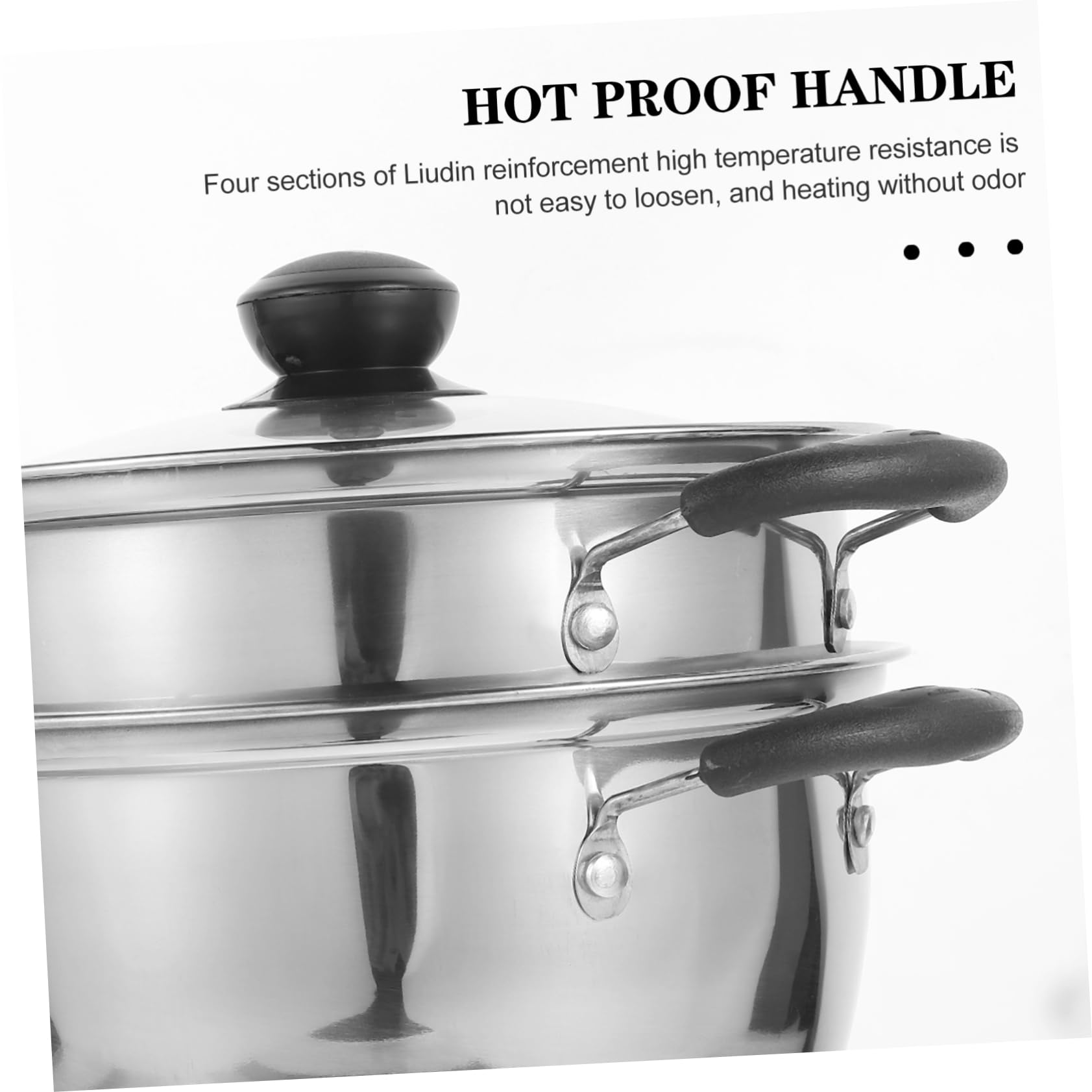 1pc Stainless Steel 3-Tier Steamer Pot with Lid - Chinese Style Ramen Cooker, Steampot for Cooking, Soup, Noodles & Kitchen Use - Perfect for Asian Cuisine & Healthy Meal Prep