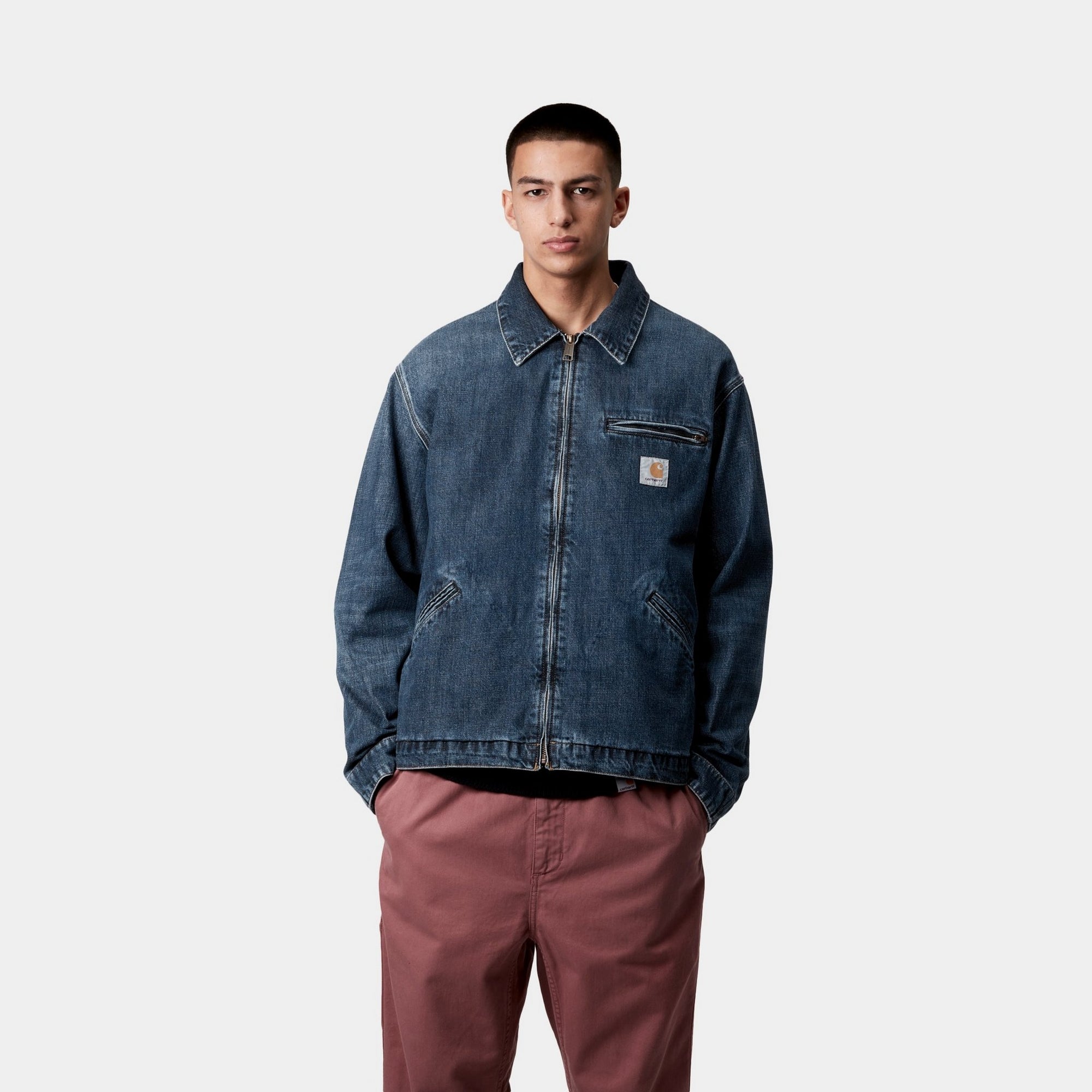OG Detroit Jacket for Men - Spring Denim Jacket in Dark Blue Used Wash | Vintage Style Outerwear for Casual Wear & Street Fashion