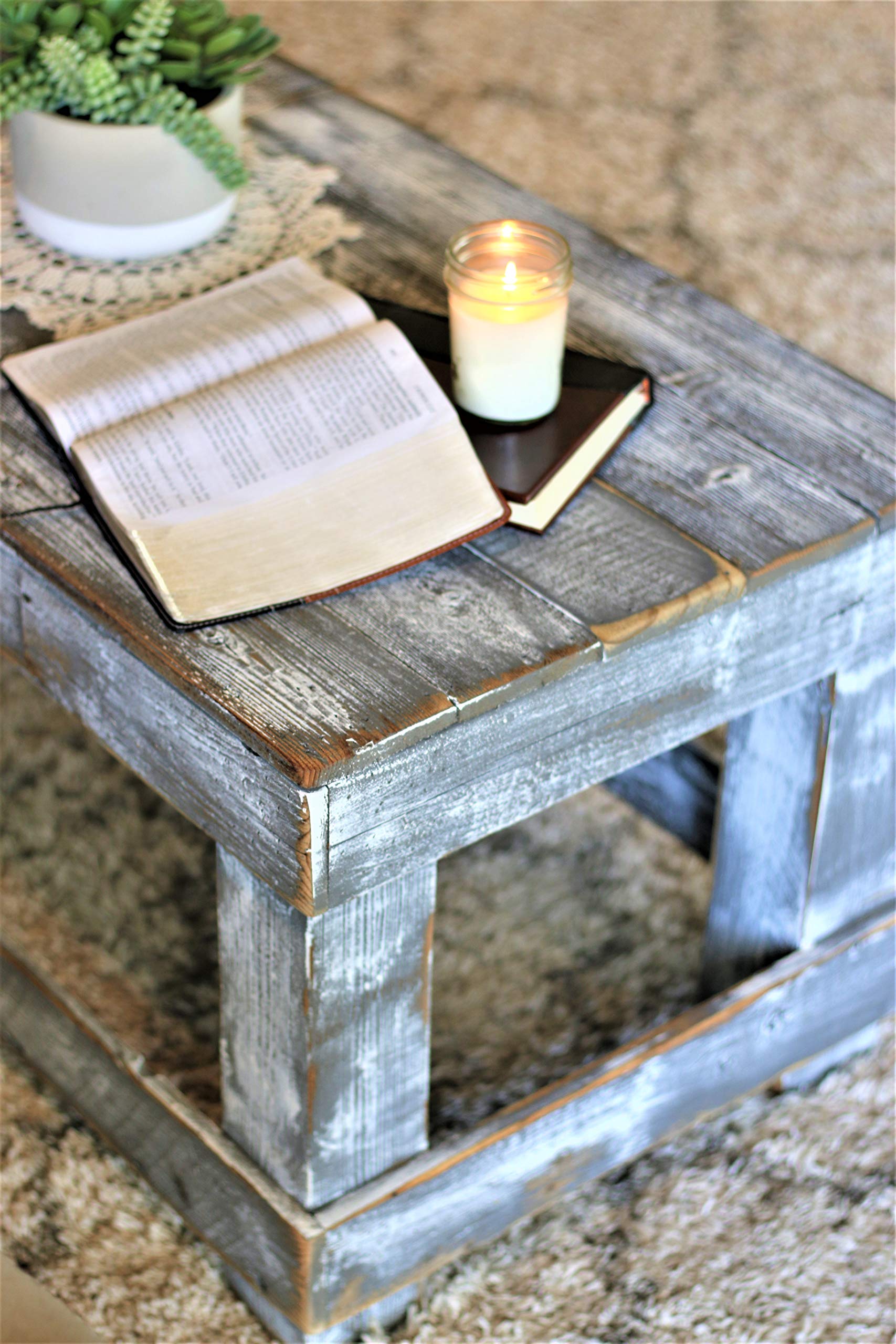Modern Gray Coffee Table - Solid Wood Living Room Furniture for Home Decor | Perfect for Small Spaces, Apartments & Cozy Living Rooms