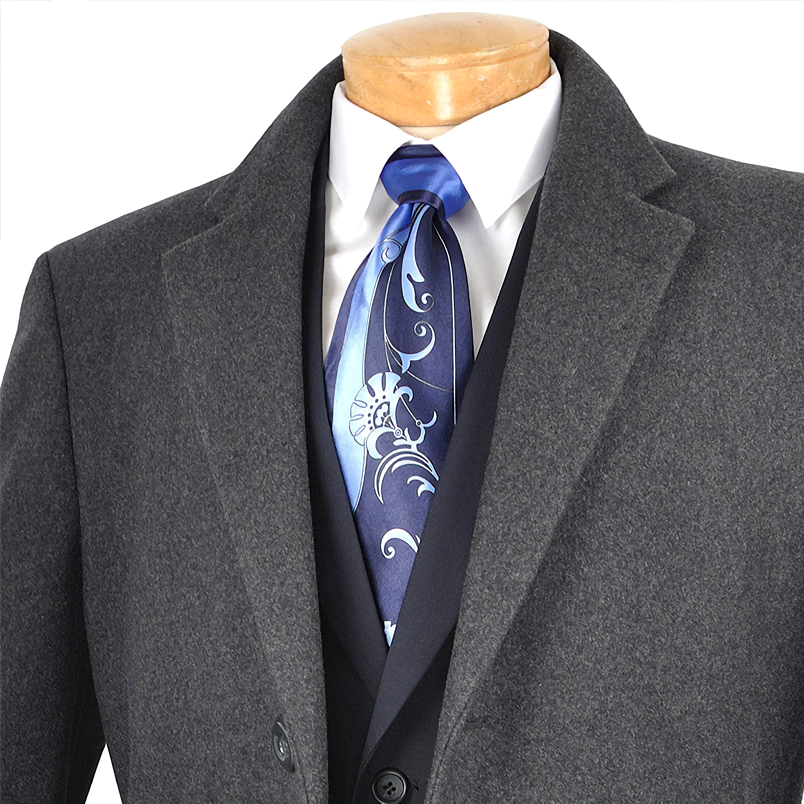Milano Collection Men's Winter Fall Dress Top Coat - 48 Long Charcoal Gray | Formal Business Attire & Special Occasions