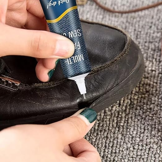 Quick Dry Multi-Fabric Sewing Glue - Strong Fabric Adhesive for Jeans, Pants, Cotton, Flannel, Denim & Leather Repair - Fast Drying Cloth Glue (50g) - Perfect for DIY Crafts, Clothing Repairs & Upholstery Projects