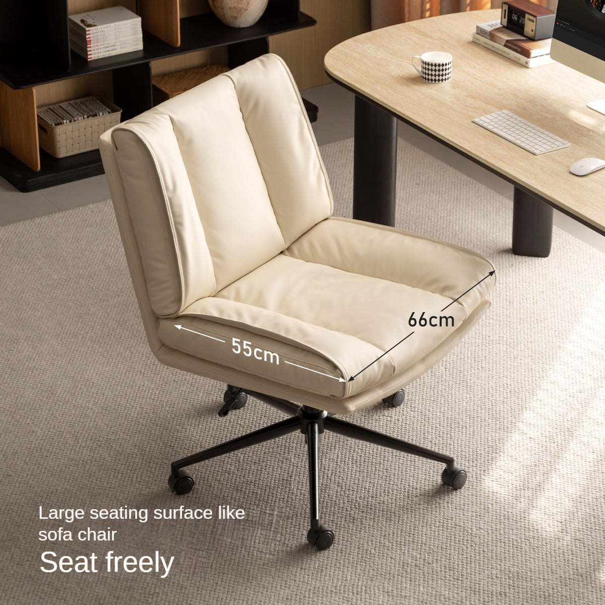 Organic Leather Soft Book Rotating Lift Chair Cream Style - Comfortable Recliner for Living Room, Bedroom & Office - Perfect for Reading, Relaxing & Napping