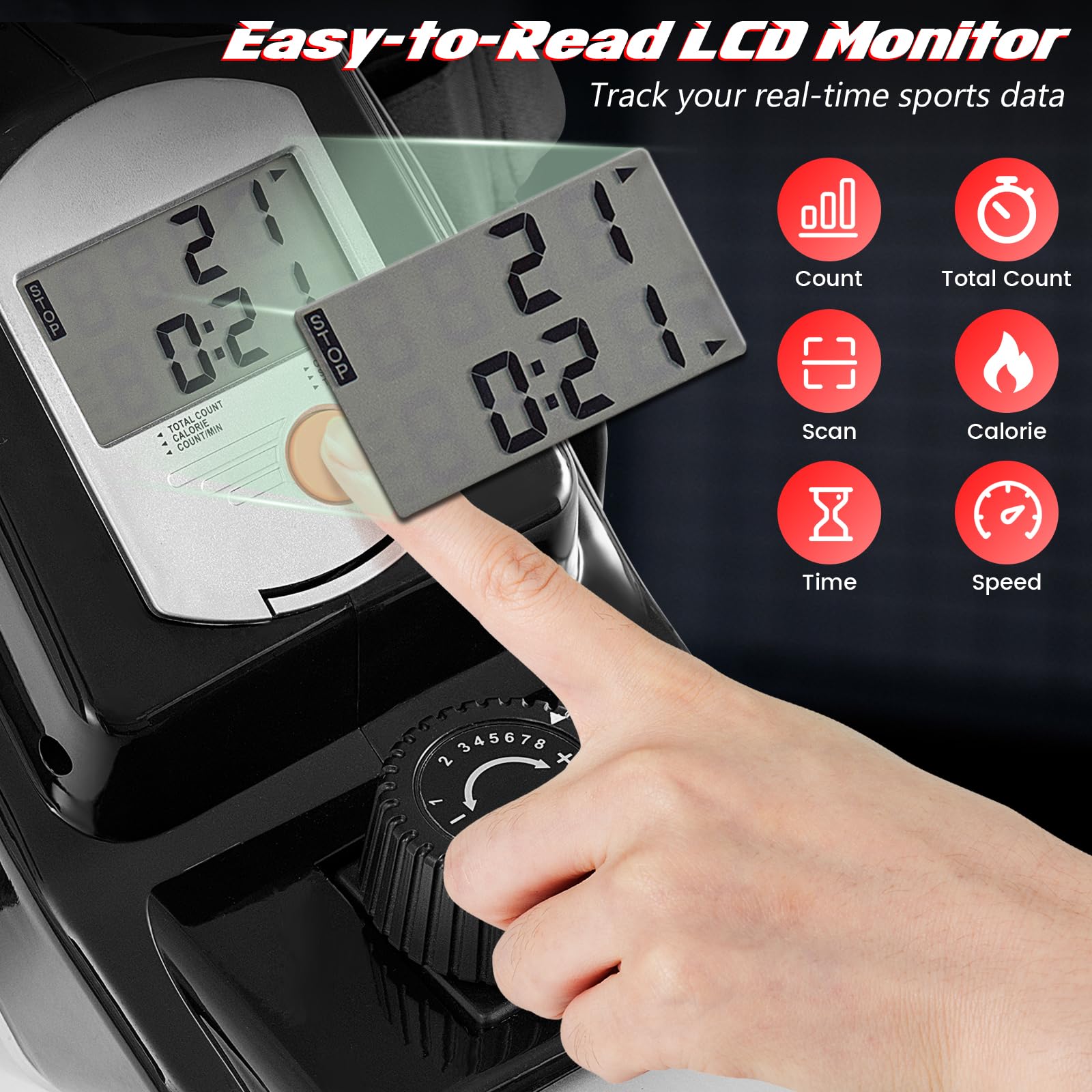Goplus Magnetic Rowing Machine for Home Use - Adjustable Resistance Folding Rower with LCD Display, Cardio Fitness Equipment for Full Body Workout | Perfect for Small Spaces & Home Gym