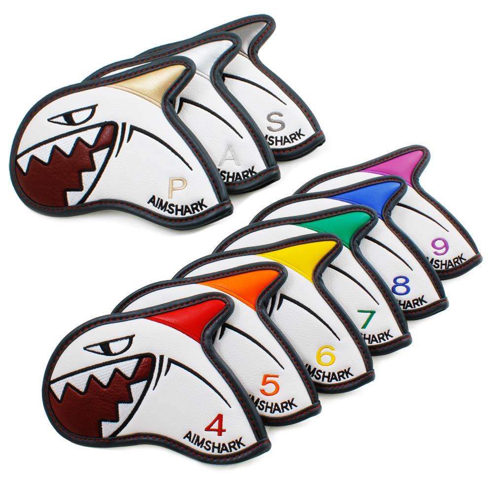 Premium 9-Piece Golf Iron Head Covers Set - Colorful & Durable Club Protectors for Men & Women - Perfect for Golf Course, Driving Range & Travel