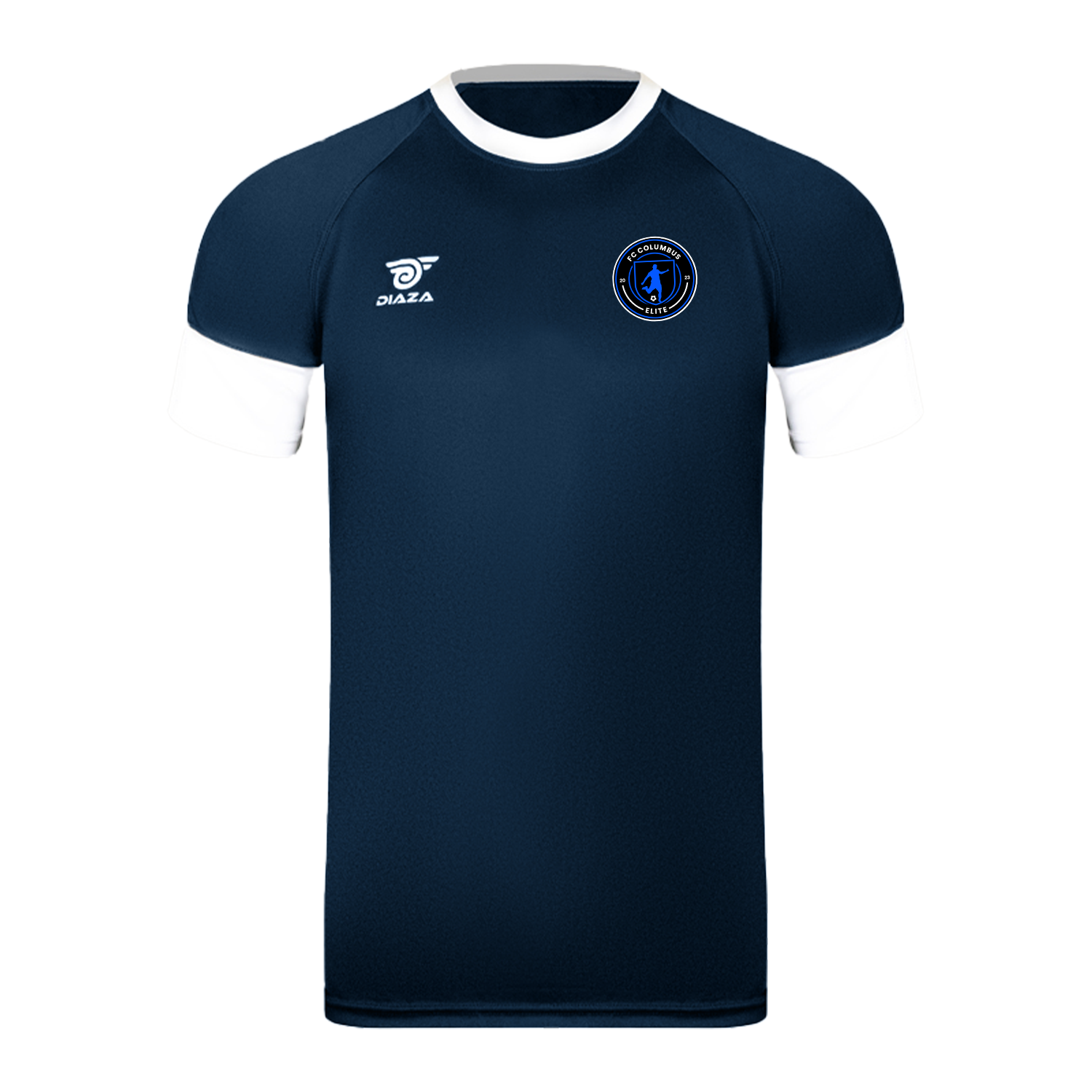 FC Columbus Men's Short Sleeve Training T-Shirt - Navy Blue Athletic Workout Top for Gym, Running & Casual Wear