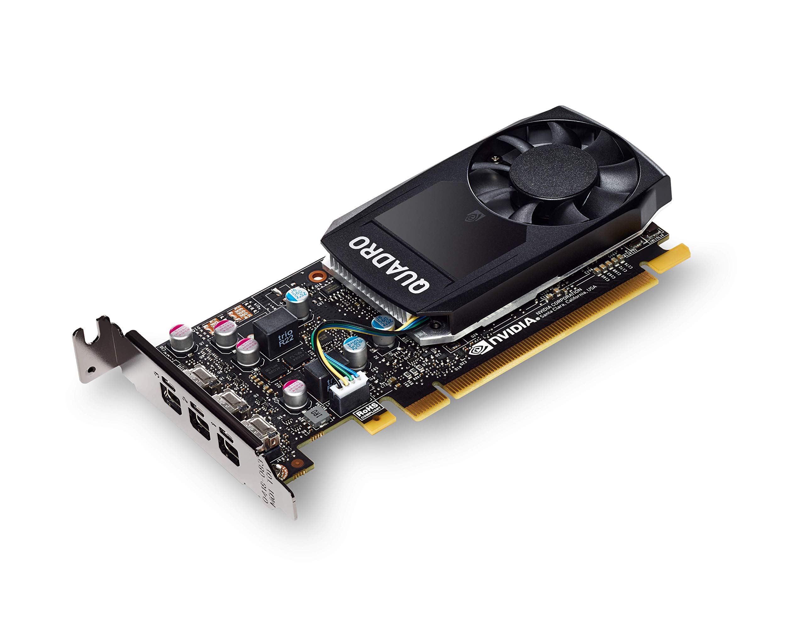 PNY Nvidia Quadro P400 2GB GDDR5 Single-Slot Graphics Card - 256 CUDA Cores, 64-bit, 3x Mini DisplayPort 1.4, 30W, PCIe 3.0 x16 - High/Low Profile Bracket (Renewed) | Ideal for CAD, Video Editing & Multi-Monitor Workstations