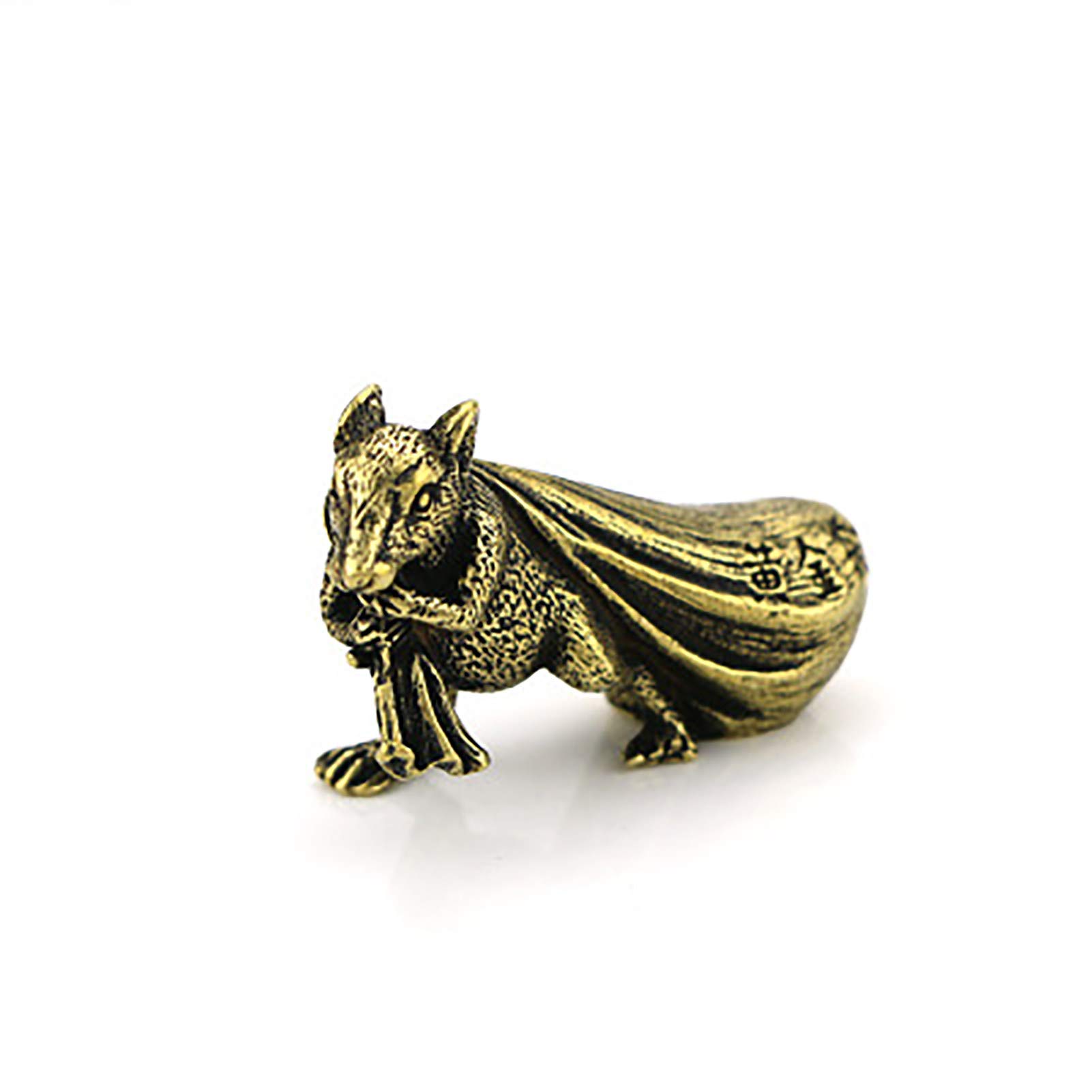 Brass Zodiac Rabbit Figurine - Elegant Home & Office Desk Decor for Chinese Zodiac Animal Lovers | Perfect for Feng Shui, Gifts, and Collectibles
