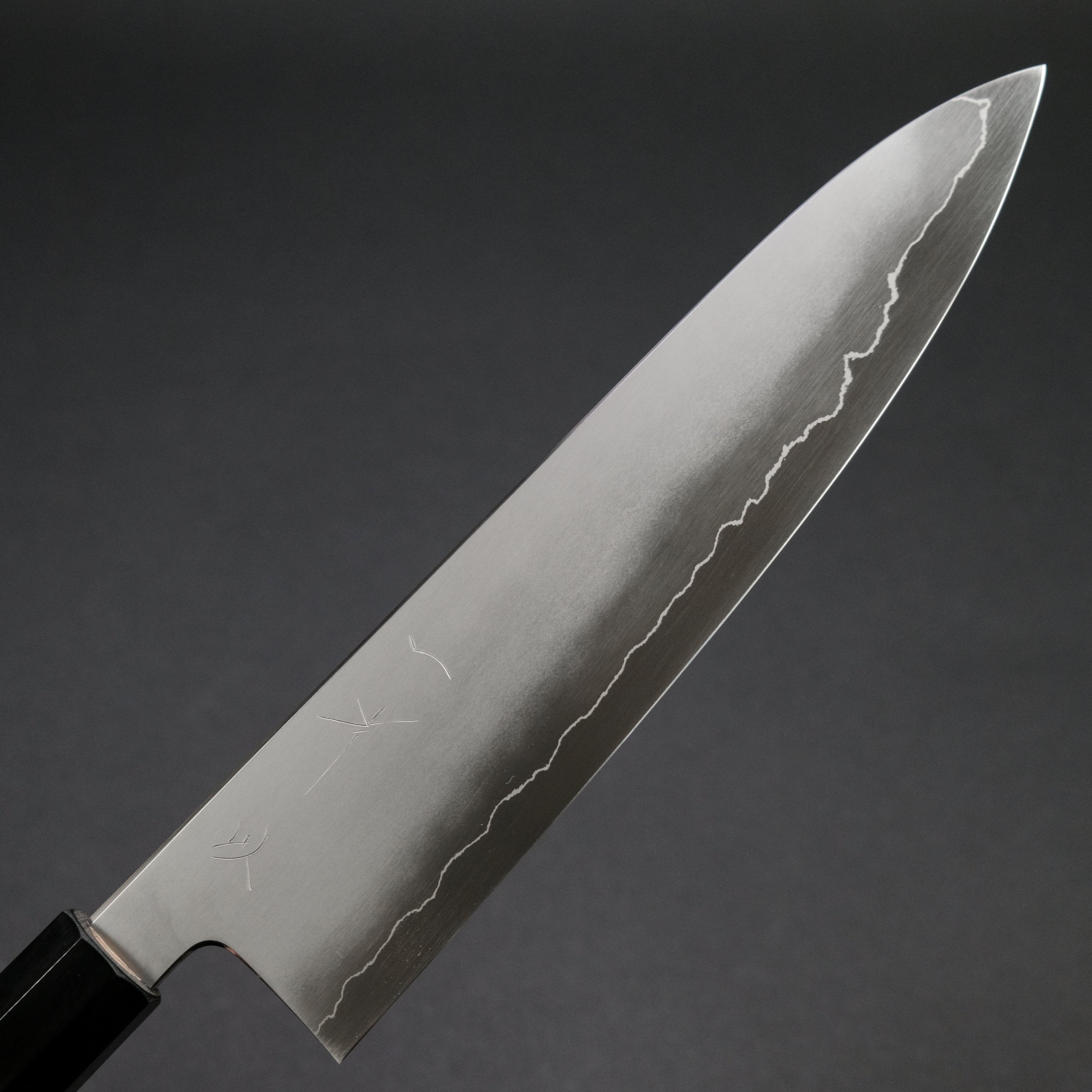 Hitohira Kikuchiyo Izo Silver #3 Gyuto Japanese Chef Knife 240mm with Yakusugi Cedar Handle - Premium Kitchen Tool for Sushi, Meat Cutting & Professional Cooking