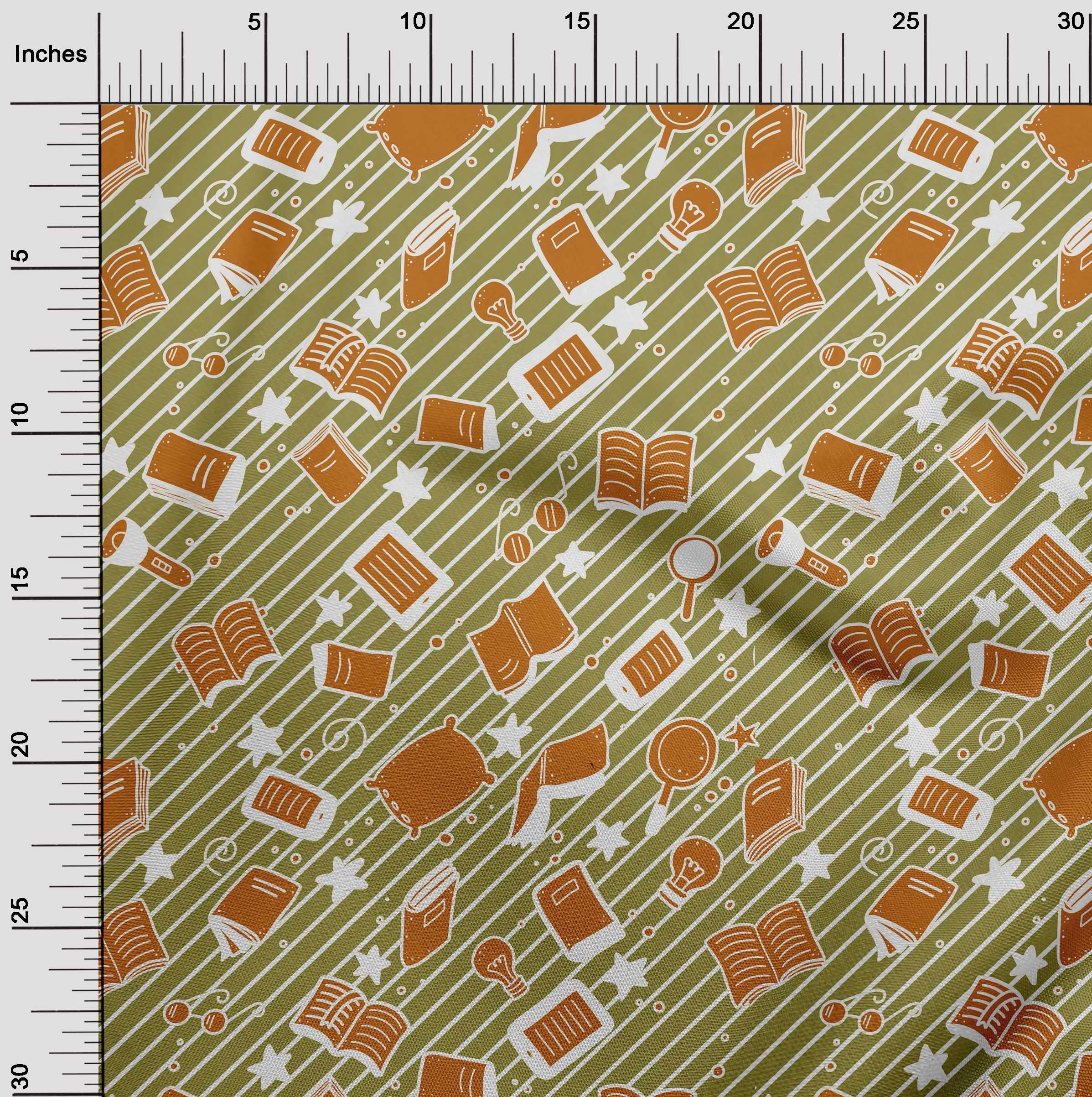 oneOone Silk Tabby Light Green Fabric - 42 Inch Wide Printed DIY Sewing Supplies for Kids Clothing & Crafts | Perfect for Dresses, Quilting & Home Decor Projects