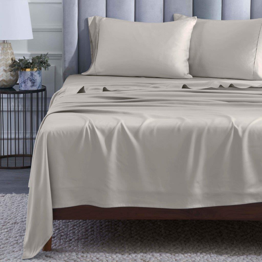 400 Thread Count Modal Beechwood Bed Sheet Set - Ultra Soft, Breathable & Deep Pocket Fitted - Perfect for Luxury Bedding & Comfortable Sleep