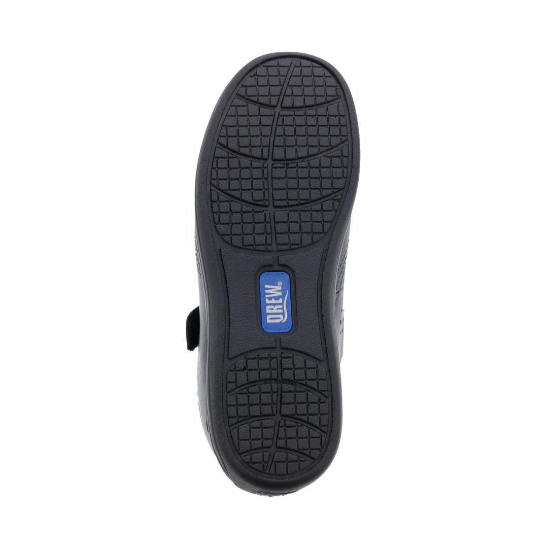 Women's Black Stretch Rose Print Wide Width Comfortable Flats - Perfect for Work, Travel & Casual Wear