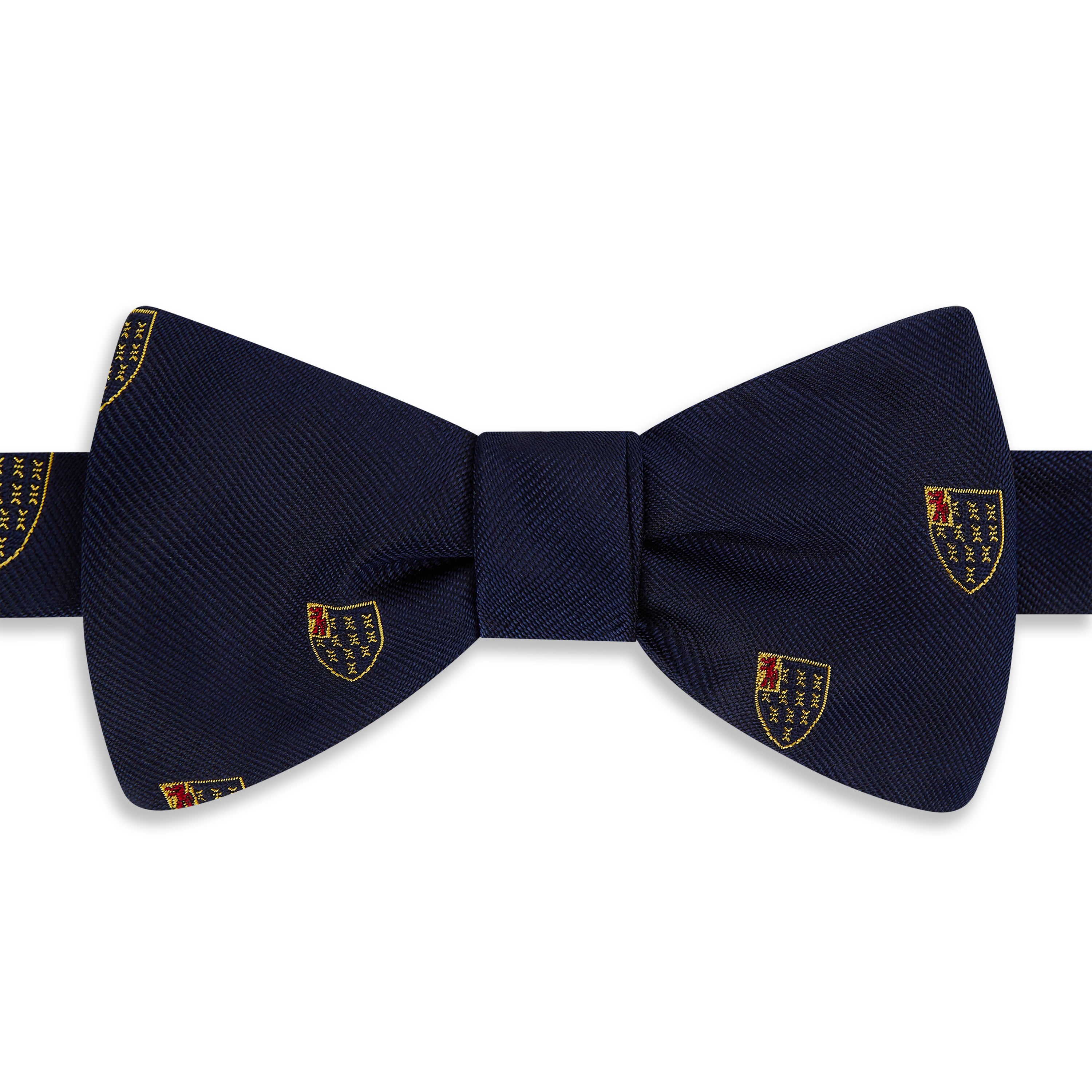 Lincoln's Inn Crest Navy & Gold Silk Bow Tie - Premium Formal Accessory for Weddings, Graduations & Black Tie Events
