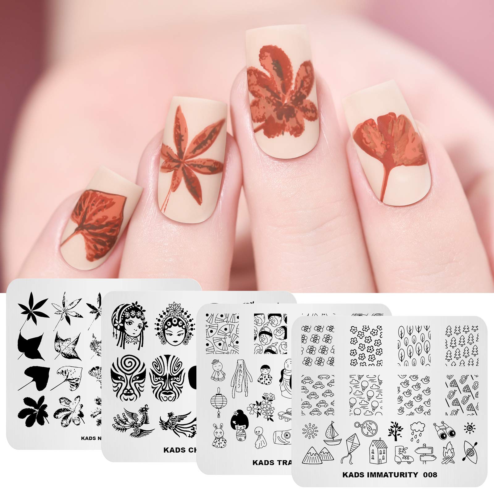 20Pcs Nail Stamp Plates Set - Floral, Animal & Chinese Style Nail Art Stamping Templates for DIY Manicure | Perfect for Home Salon, Nail Parties & Professional Use