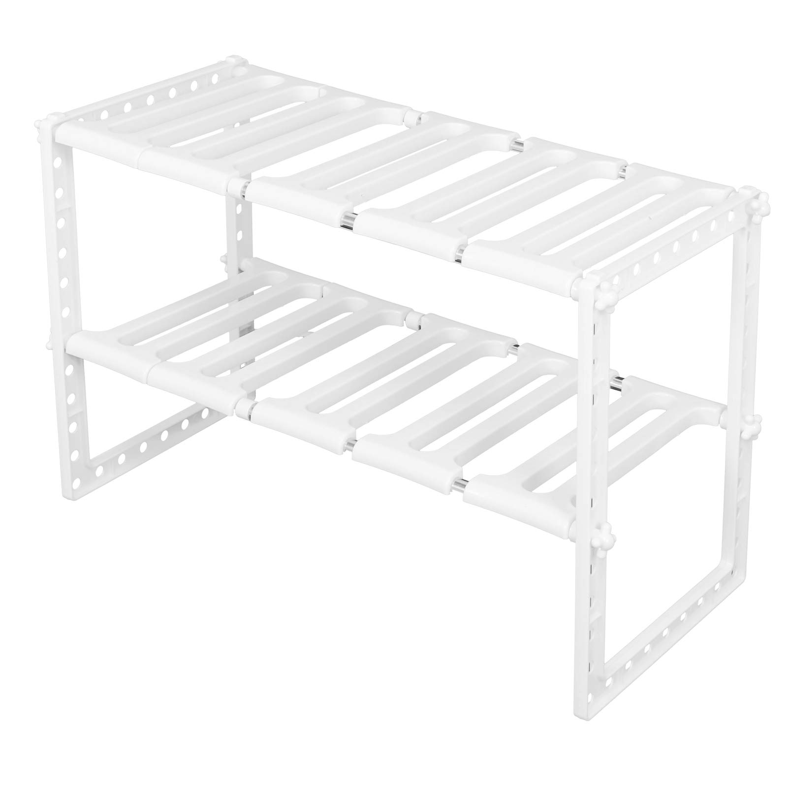 Expandable Telescopic Sink Cabinet Organizer 38-70CM, 2-Tier Storage Shelf for Bathroom & Kitchen - Perfect Under Sink Storage Solution for Small Spaces