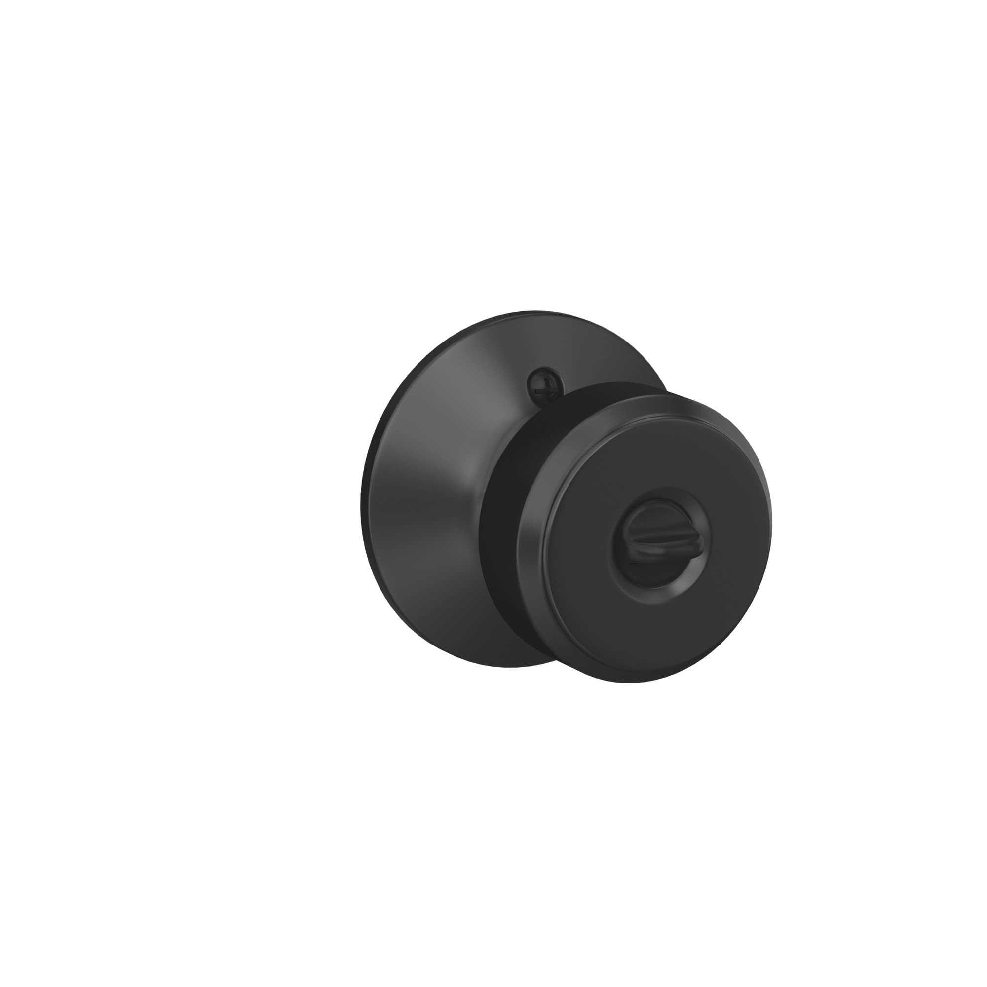 Schlage F51A BWE 622 Bowery Keyed Entry Door Knob - Matte Black Finish for Home Security & Interior/Exterior Doors