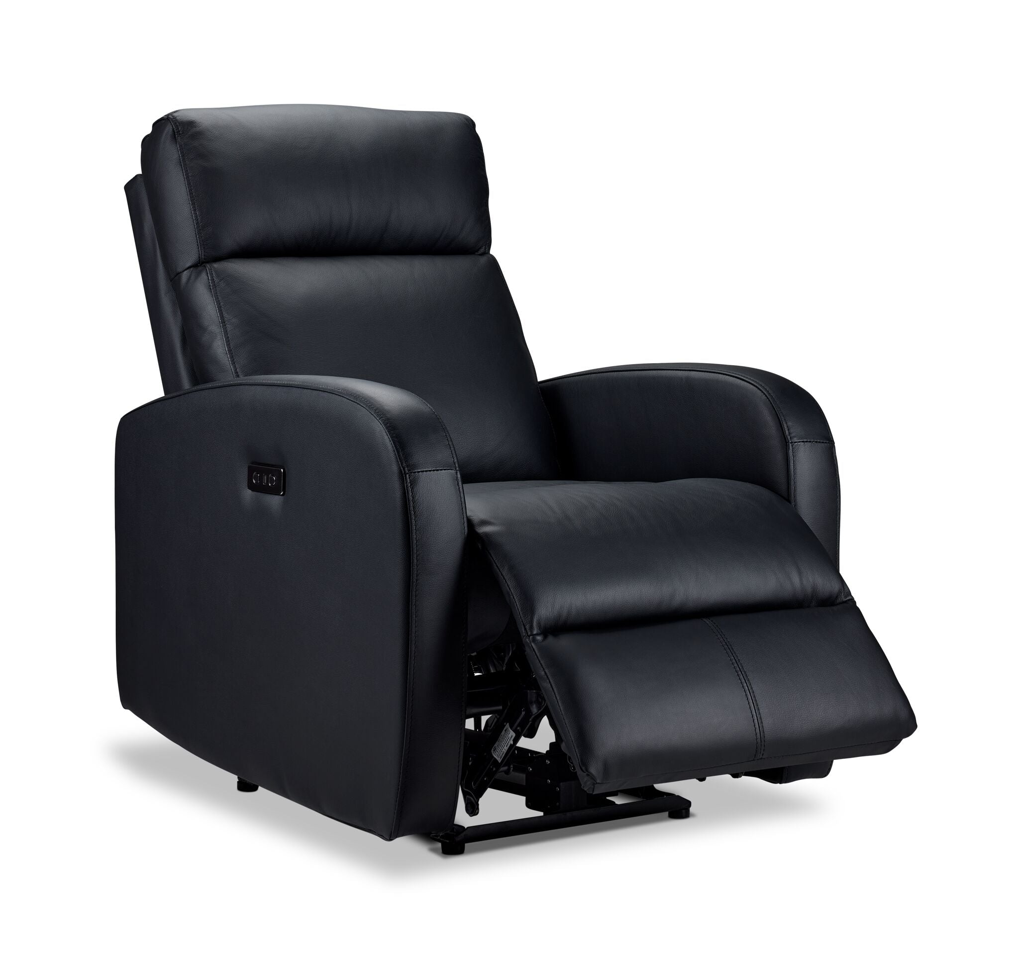 Cole Leather Power Recliner - Black | Electric Adjustable Reclining Chair with USB Charging Port | Perfect for Living Room, Home Theater & Office Relaxation