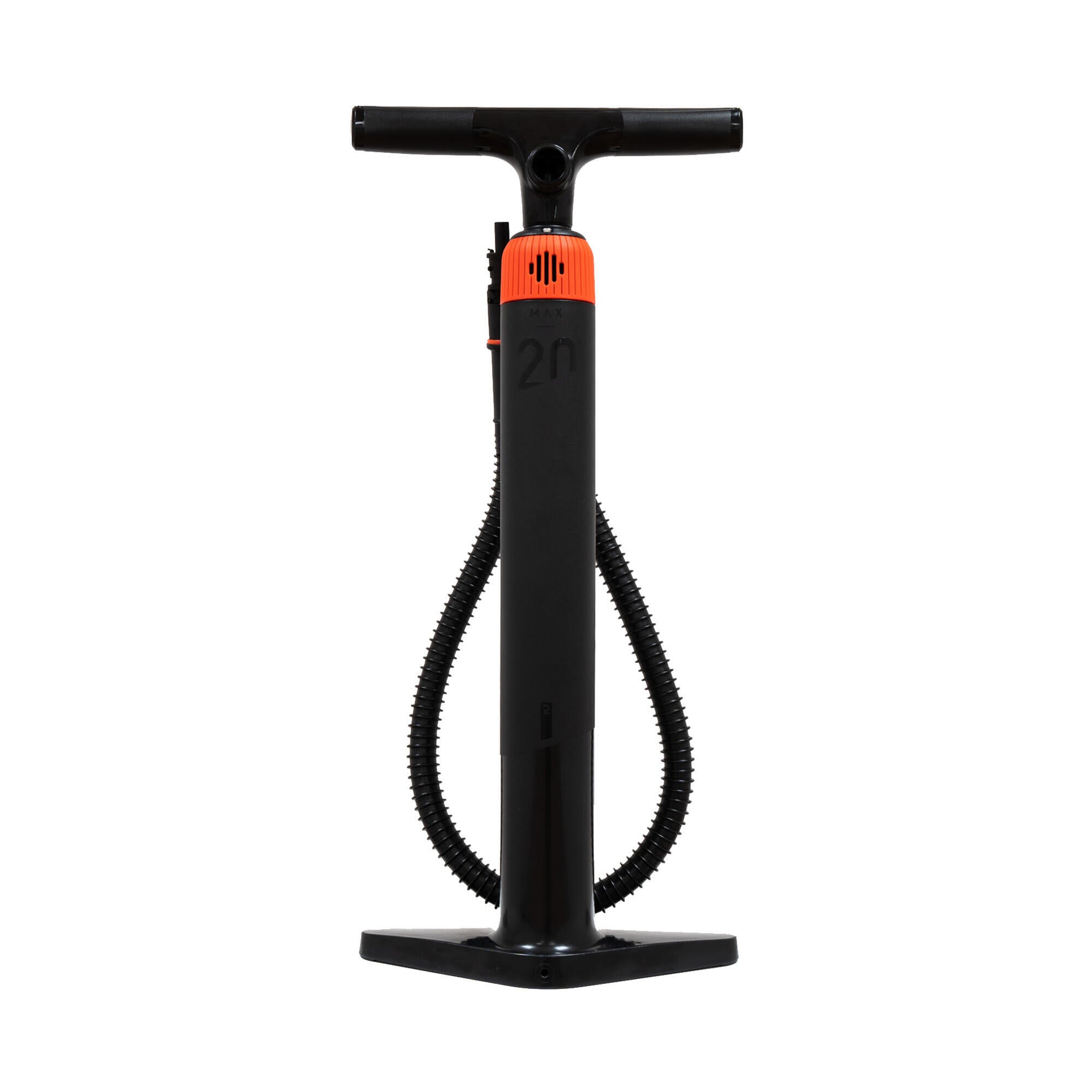 Dual Action High Pressure Hand Pump for Camping & Watersports (0-20 PSI) - Inflate Air Mattresses, Kayaks, and Pool Floats Easily