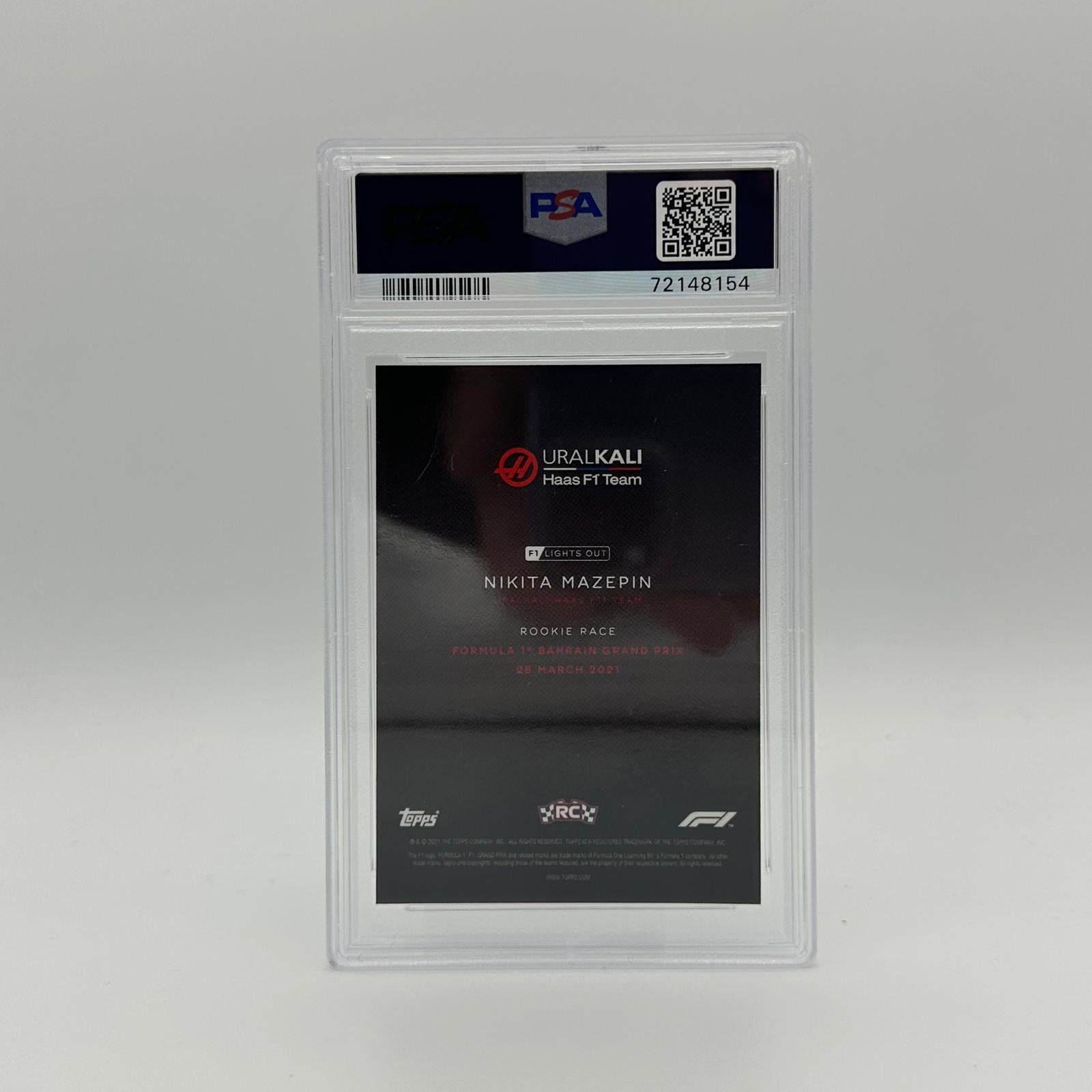 PSA 10 Graded 2019 Nikita Mazepin Rookie Race Green Parallel #19/75 - Perfect for Collectors, Racing Fans & Sports Memorabilia Enthusiasts