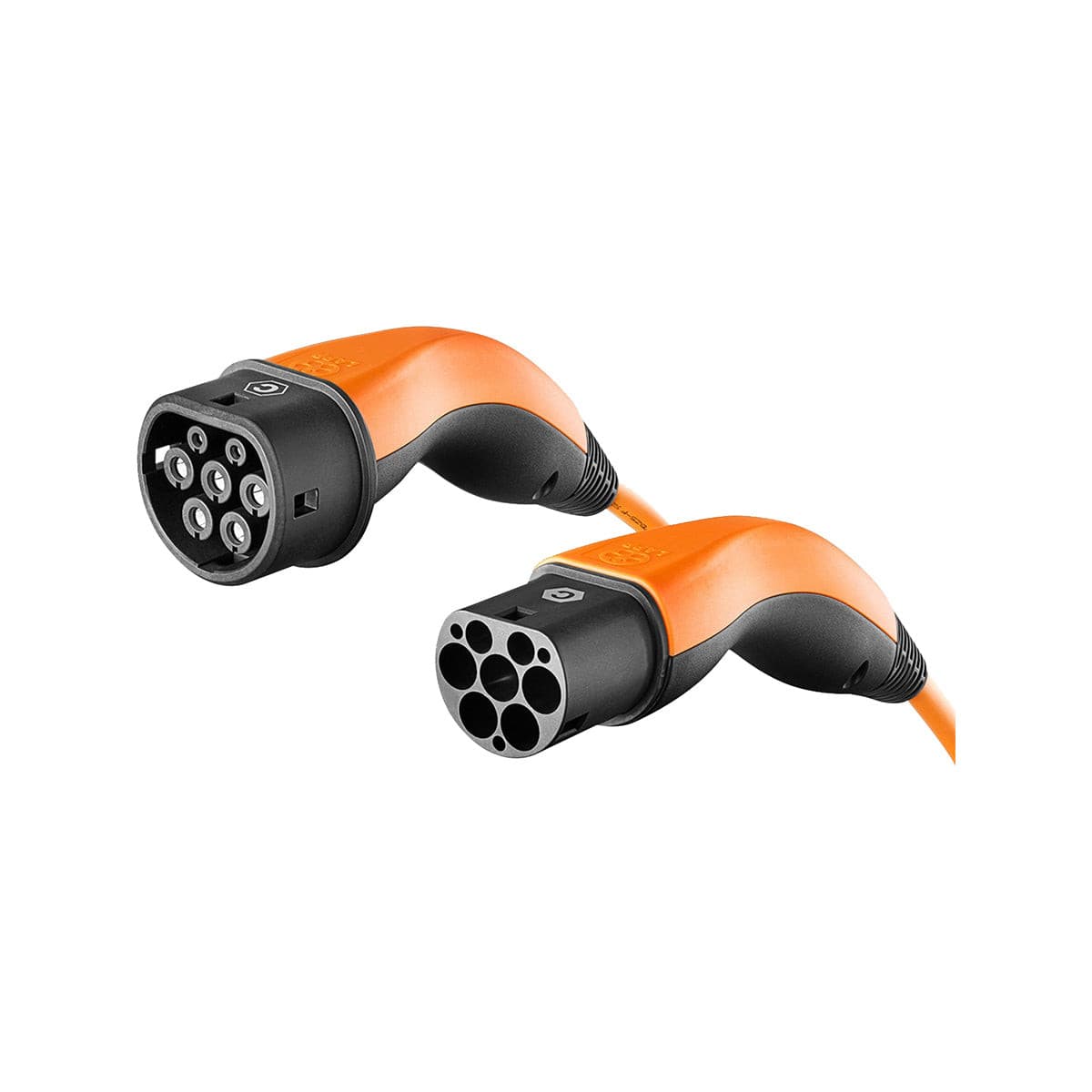 LAPP EV Helix Type 2 Charging Cable (11kW 3 Phase 20A 5m) - Compatible with Hybrid & Electric Vehicles - Orange - Perfect for Home & Public Charging Stations