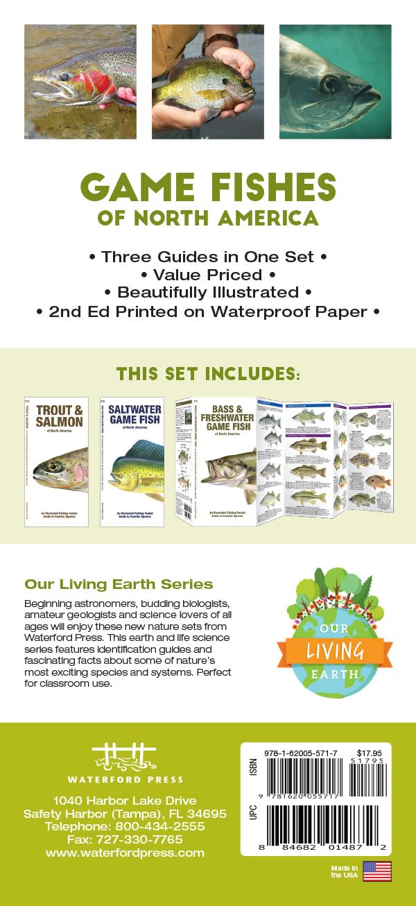 Game Fishes of North America: Pocket Guide to Popular Freshwater & Saltwater Fish Species | Nature Field Guide for Anglers & Outdoor Enthusiasts | Perfect for Fishing Trips & Wildlife Observation
