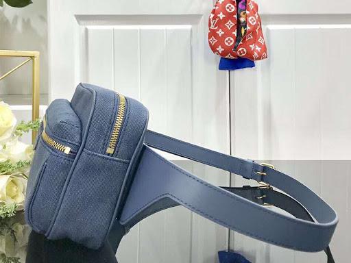 Louis Vuitton Monogram Denim Bumbag - Navy Blue Crossbody Bag for Men & Women | Perfect for Travel, Hiking, and Everyday Use