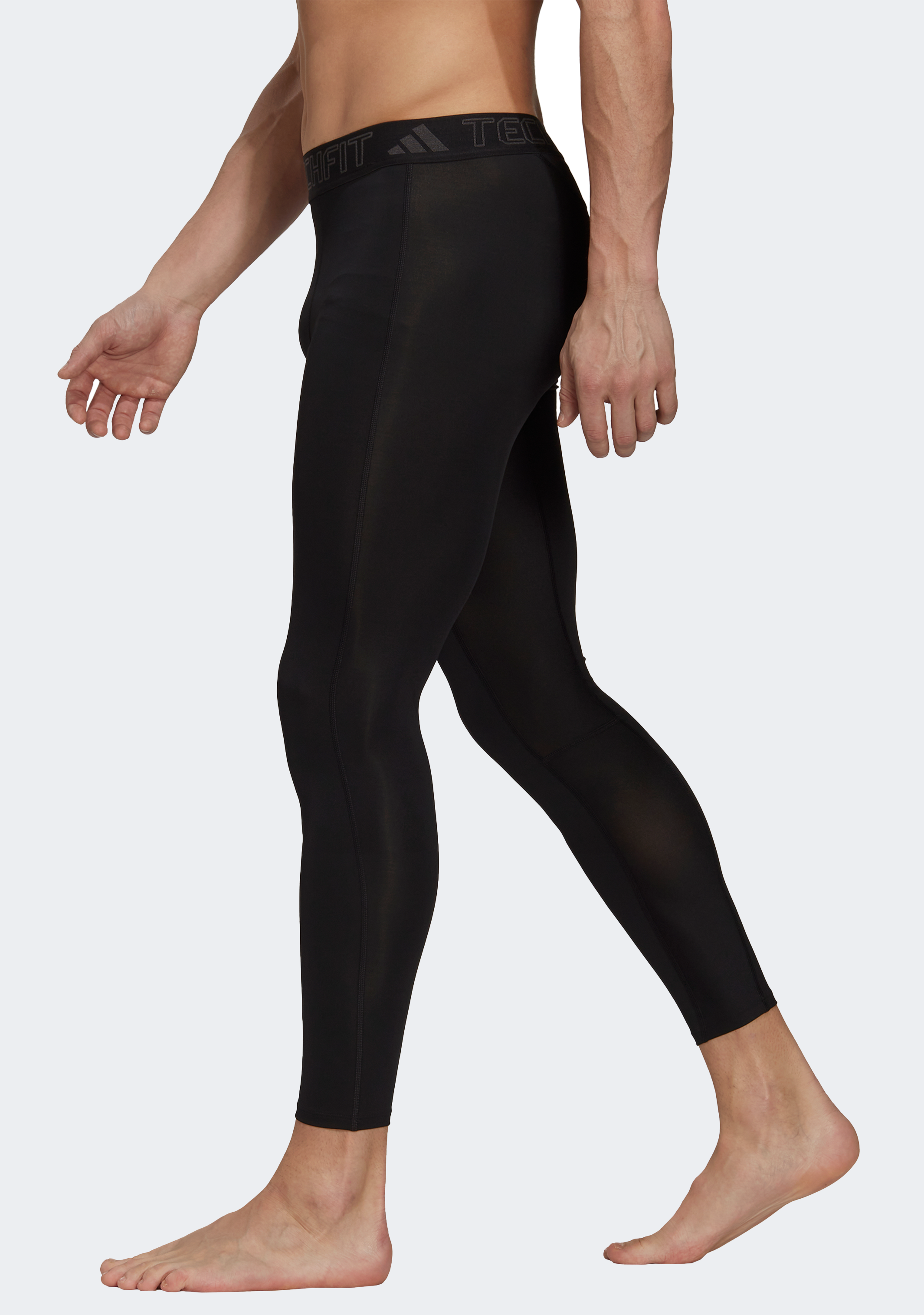 Adidas Men's TechFit Long Tight - Compression Workout Pants for Running, Gym & Training - Moisture Wicking & Breathable Performance Leggings