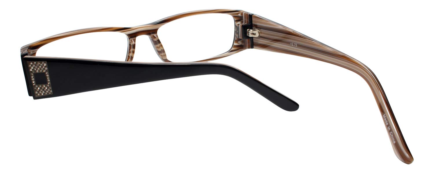 Calabria 852 Designer Reading Glasses with Hard Case - Stylish & Durable for Reading, Work, and Everyday Use