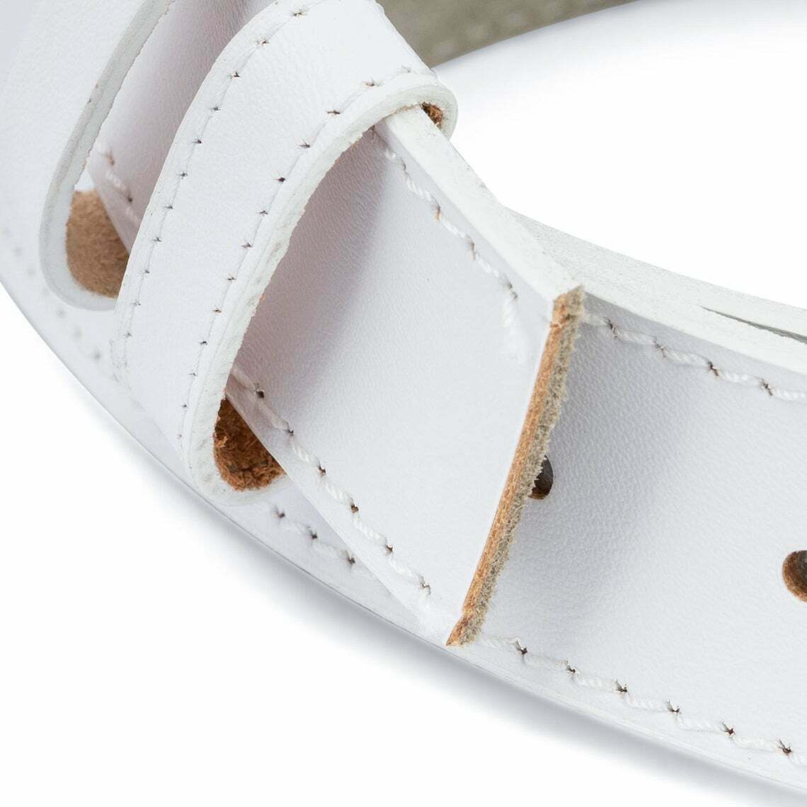 Men's Genuine White Leather Belt Strap 35mm - Replacement for Ferragamo Buckles, Adjustable Waist 28-42 - Perfect for Business, Formal Wear & Special Occasions
