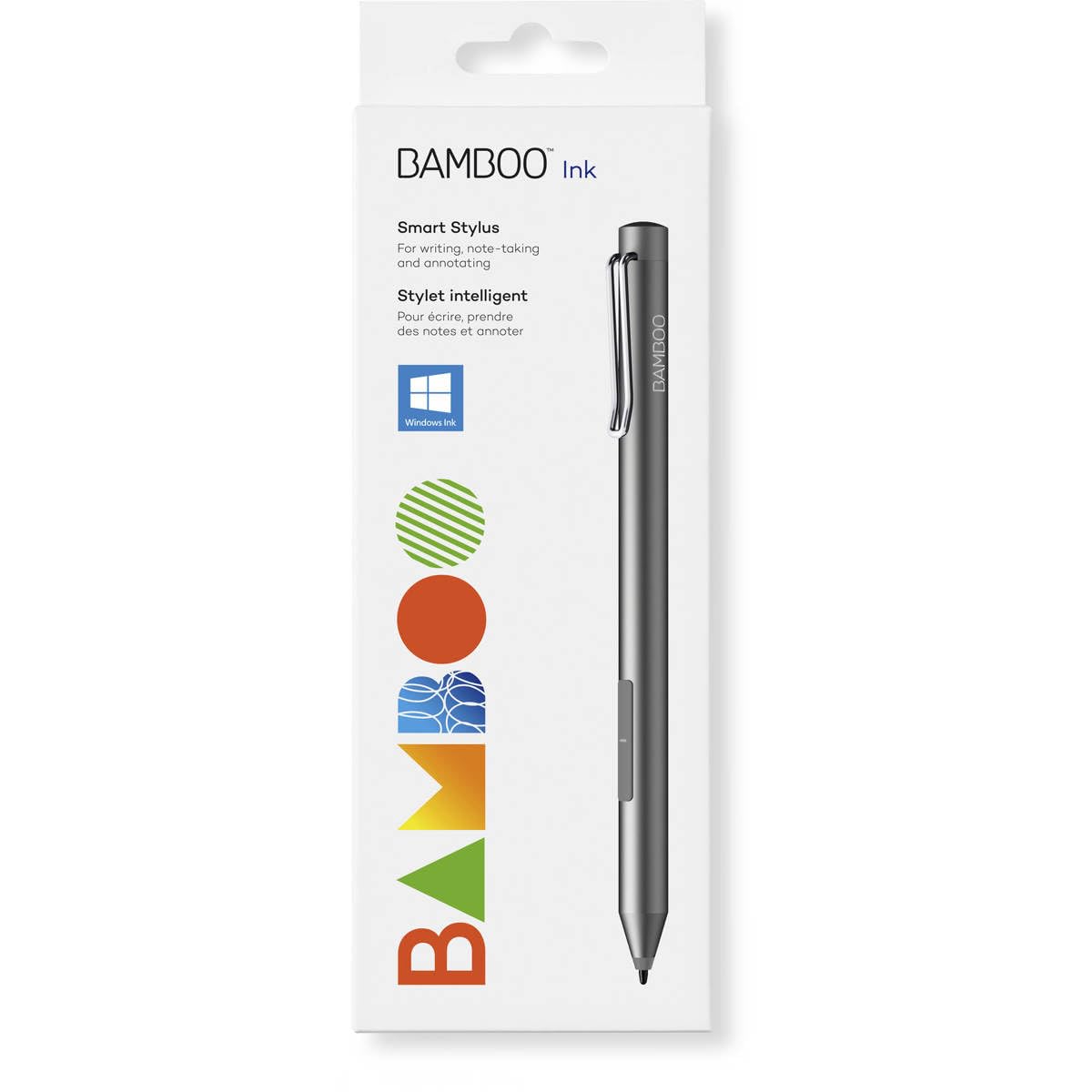 Wacom Bamboo Ink 2nd Gen Smart Stylus for Windows Ink | Grey Compact Design | Perfect for Note-Taking, Sketching & Digital Art