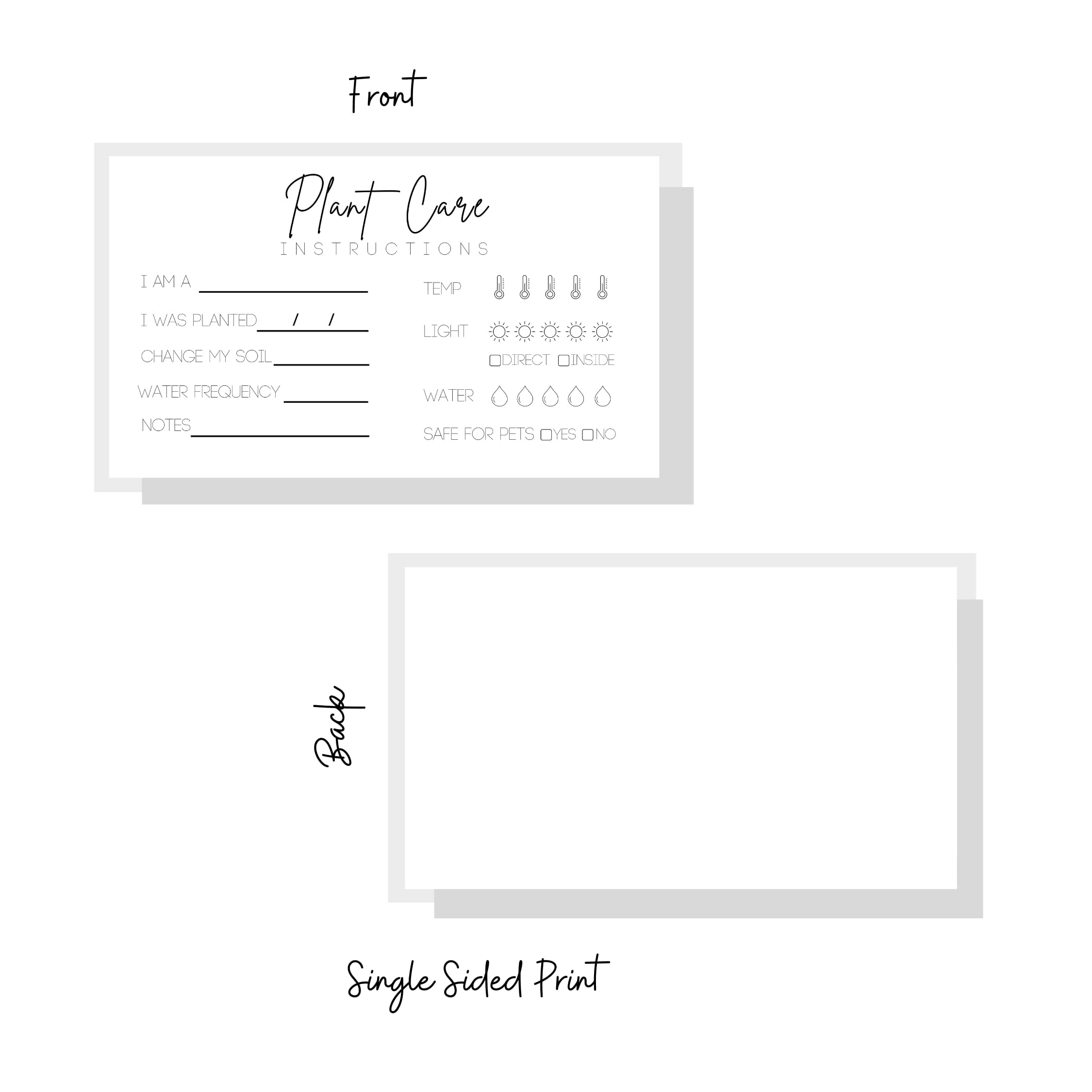 Plant Care Cards - 2