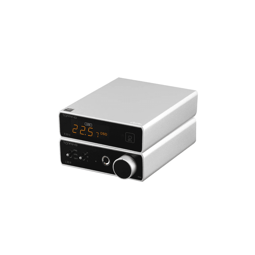 TOPPING E30 II Lite DAC and L30 II AMP Combo with Free RCA Cable - High Resolution Audio System for Home Studio, Gaming & Music Listening