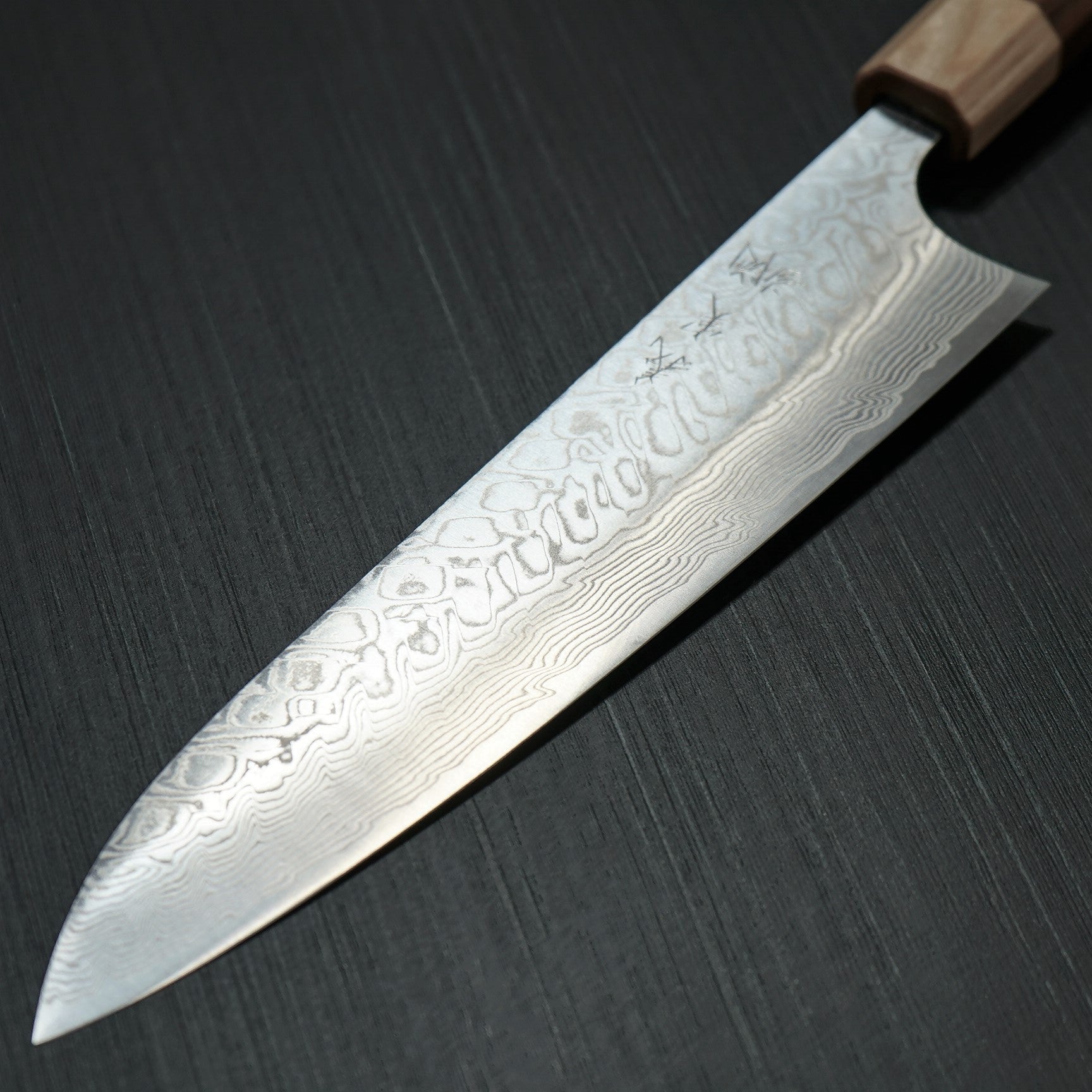 Premium Yoshimi Kato SG2 Super Gold Damascus Gyuto Chef Knife 210mm - Japanese V-Shaped Kitchen Knife with Jarrah Handle for Professional Chefs & Home Cooking, Perfect for Slicing, Dicing & Precision Cutting