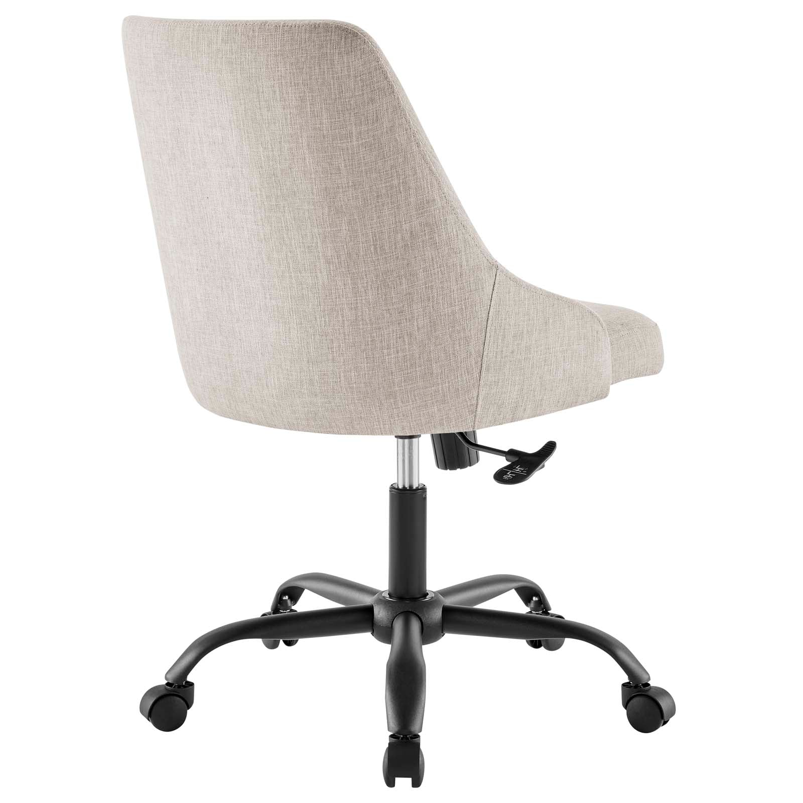 Ergonomic Swivel Upholstered Office Chair with Lumbar Support - Adjustable Height Executive Desk Chair for Home Office, Gaming, and Conference Room Use