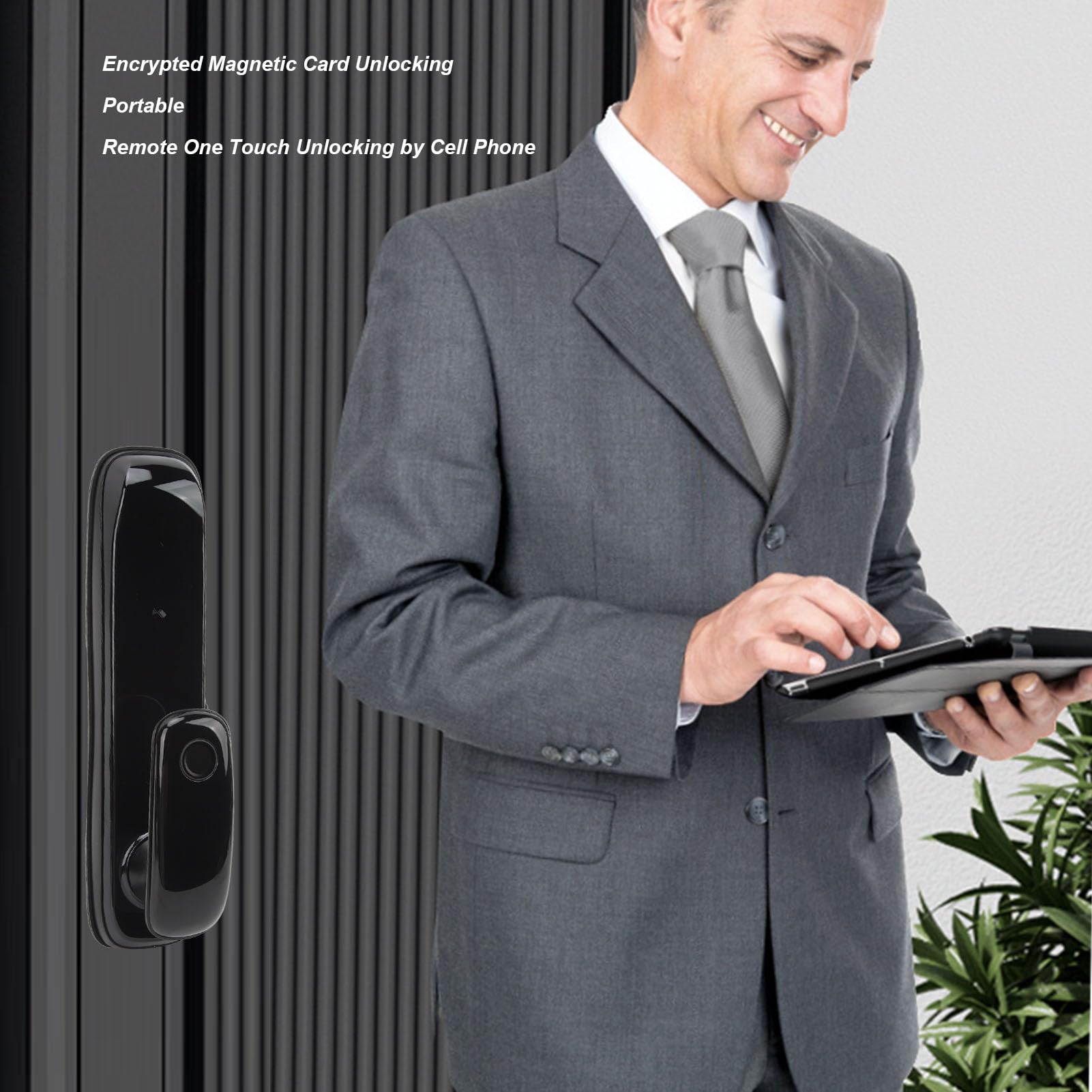 5-in-1 Smart Door Lock - Fingerprint, Face Recognition, Keypad & Keyless Entry - Full Automatic Electronic Deadbolt - Secure Your Home/Office - Ideal for Apartments, Houses & Vacation Rentals