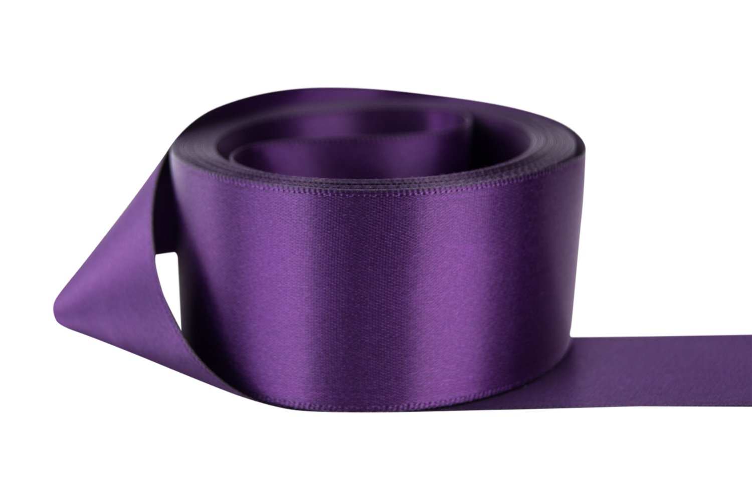 Double Faced Satin Ribbon 5/8 inch - 100% Polyester Plum Ribbon by The Yard for Gift Wrapping, Hair Bows & DIY Crafts