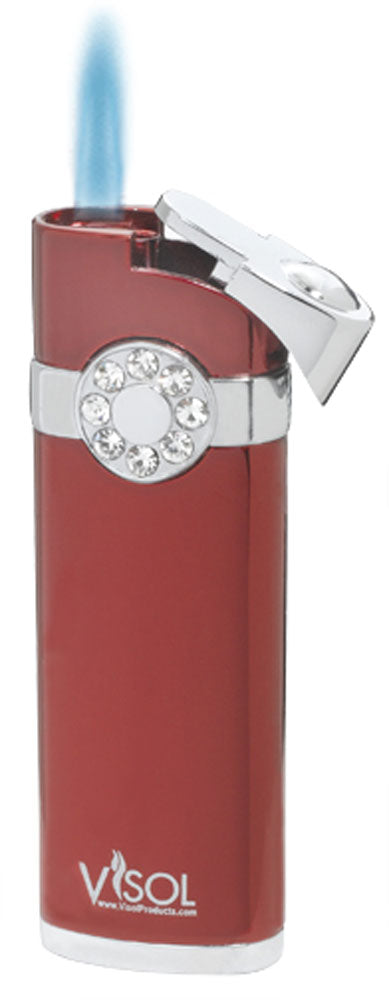 Lydia Metallic Red Torch Flame - High-Quality Decorative Torch for Outdoor Patio, Garden, and Backyard Ambiance | Perfect for Parties, Weddings, and Special Events