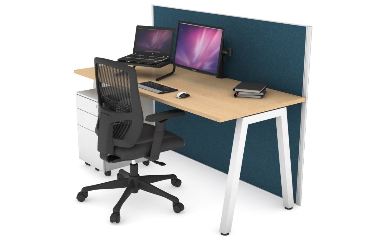 Horizon Quadro A Legs Office Desk - 1600L x 700W Modern Workstation for Home & Office - Perfect for Remote Work, Study & Professional Workspaces