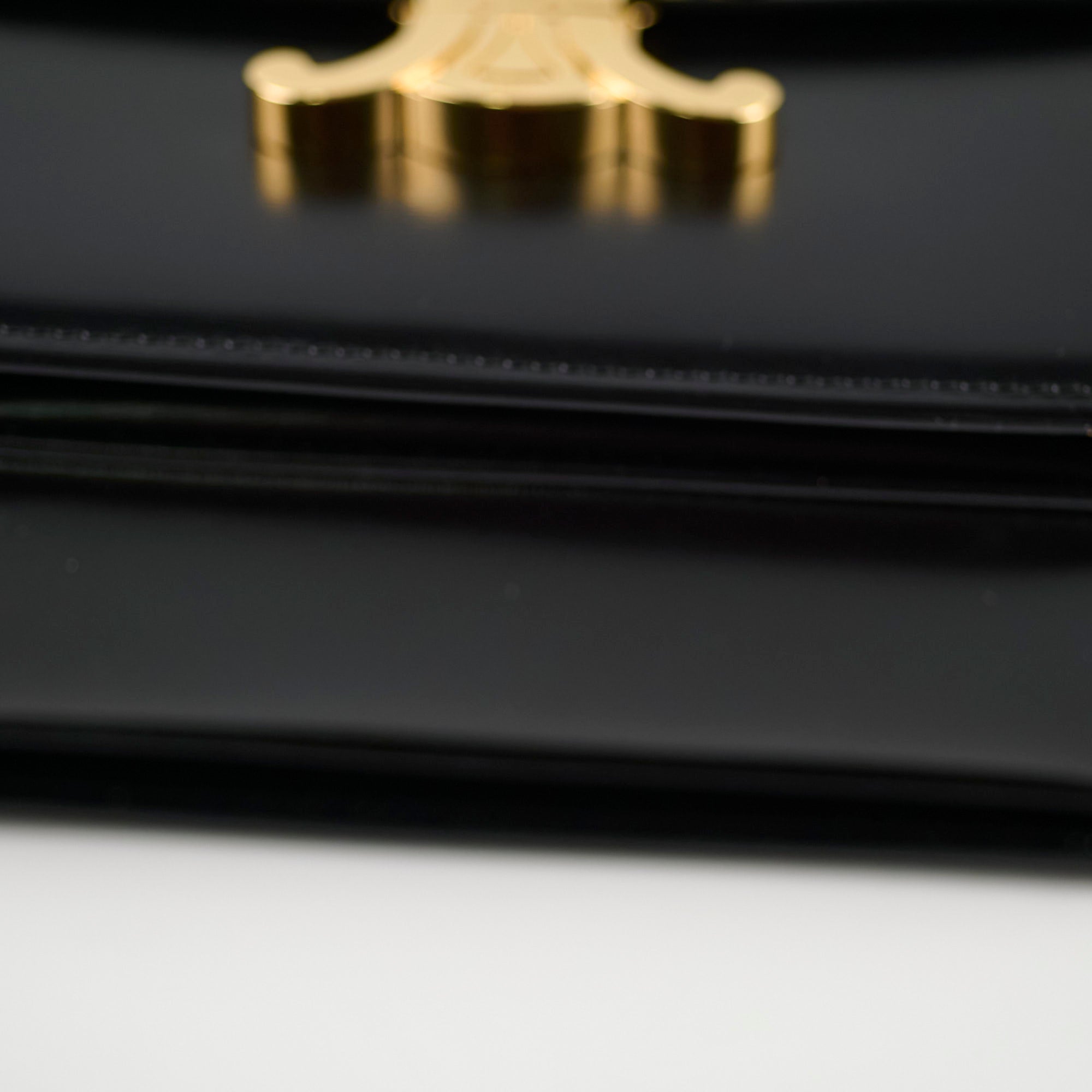 Celine Classique Medium Triomphe Bag Black | Luxury Leather Handbag for Women | Perfect for Work, Evening & Travel