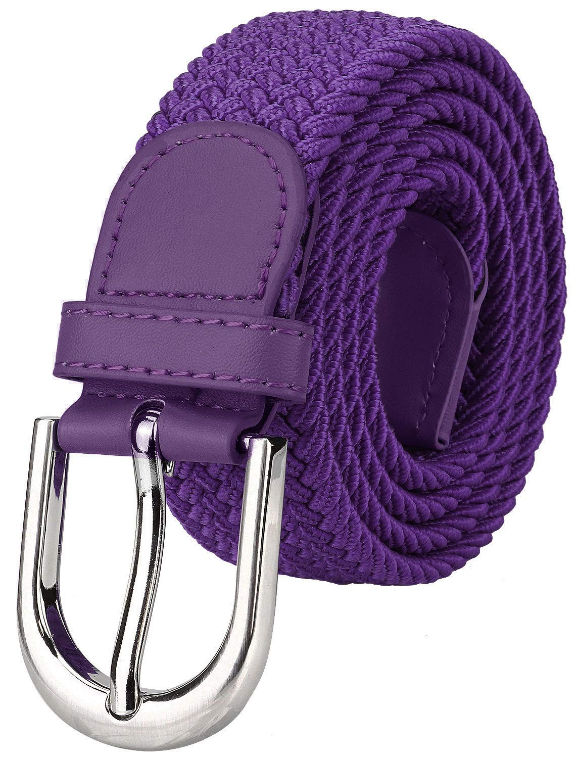 Falari Stretch Braided Belt for Men & Women - Elastic Canvas Fabric Woven Belt with No Holes - Perfect for Casual Wear, Jeans, Pants & Outdoor Activities