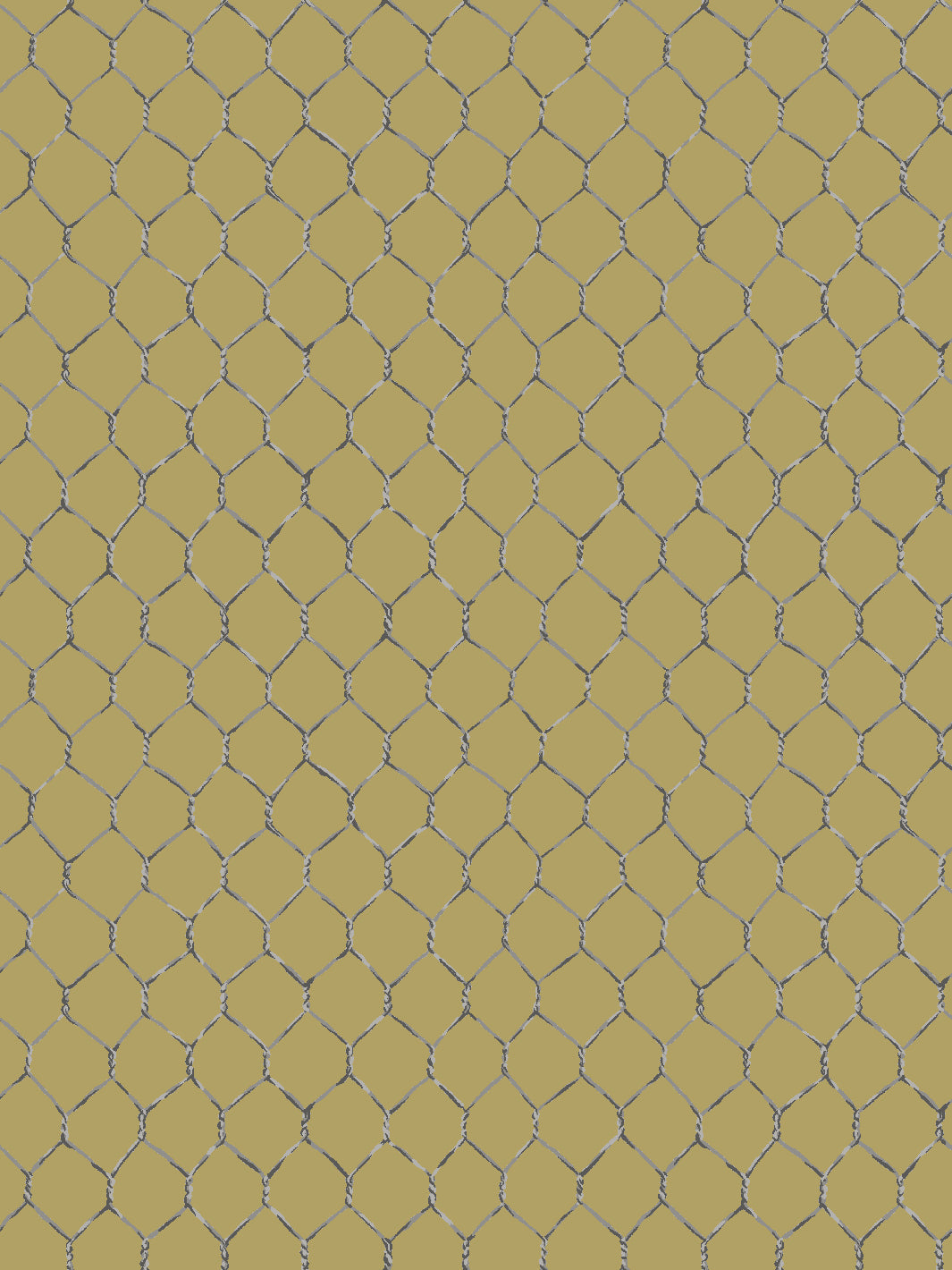 Evelyn's Chicken Wire Wallpaper by Sarah Jessica Parker - Metallic Thyme Design | Vintage Farmhouse Decor for Kitchen, Bathroom & Accent Walls