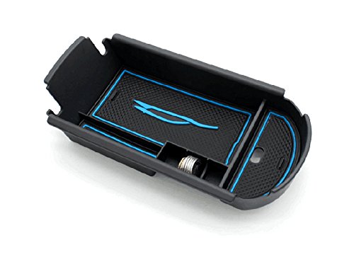 Premium Car Center Console Organizer for Toyota C-HR (2016-2021) | Armrest Storage Box with Blue Mat | Interior Accessories for Enhanced Organization | Perfect for Road Trips & Daily Commutes