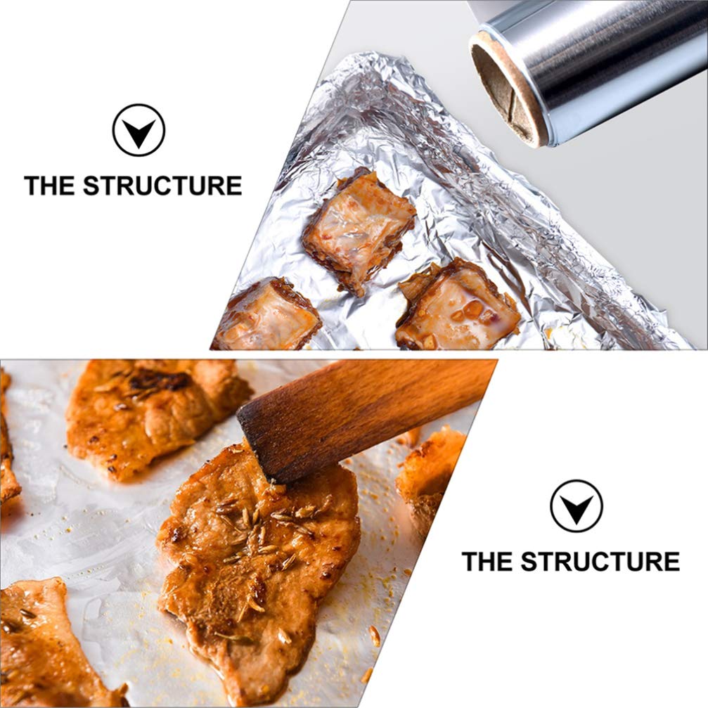 KESYOO 2 Rolls Heavy Duty Aluminum Foil for BBQ, Cooking & Food Storage - Reversible Barbecue Wrapping Paper, Oven Safe Tin Foil for Grilling, Baking & Car Accessories - Perfect for Outdoor Picnics, Camping & Kitchen Use