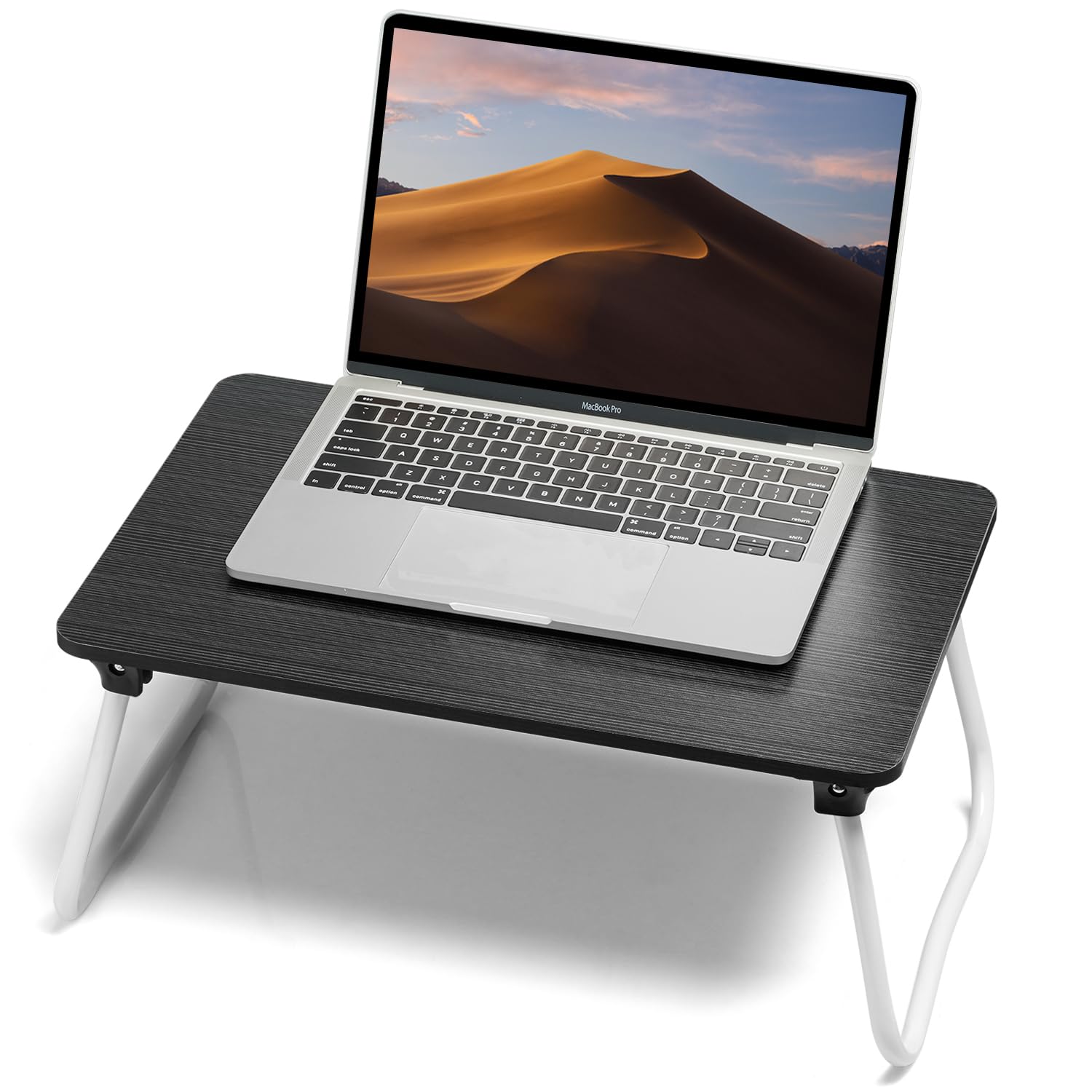 Foldable Laptop Desk for Bed - Portable Lightweight Lap Table for Study, Work, Breakfast & Drawing | Compact & Ergonomic Design for Home, Office & Travel Use - Black