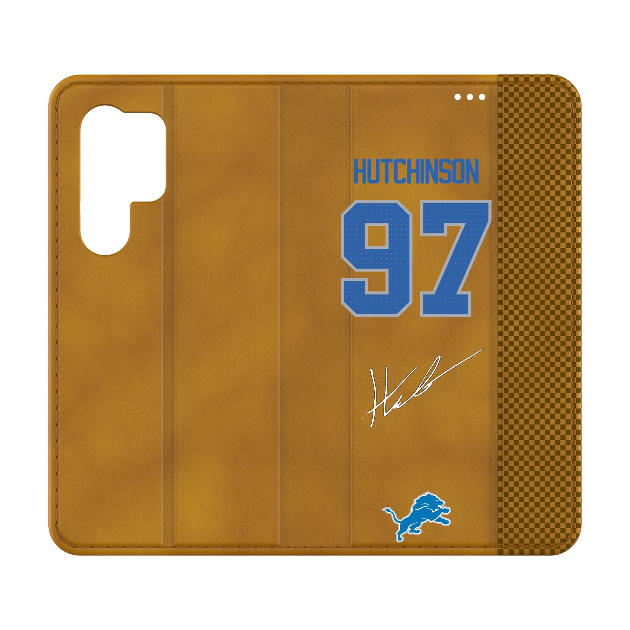 Aidan Hutchinson Detroit Lions 97 Game Tactic Folio Phone Case for Samsung Galaxy - Perfect for Football Fans & Game Day Protection